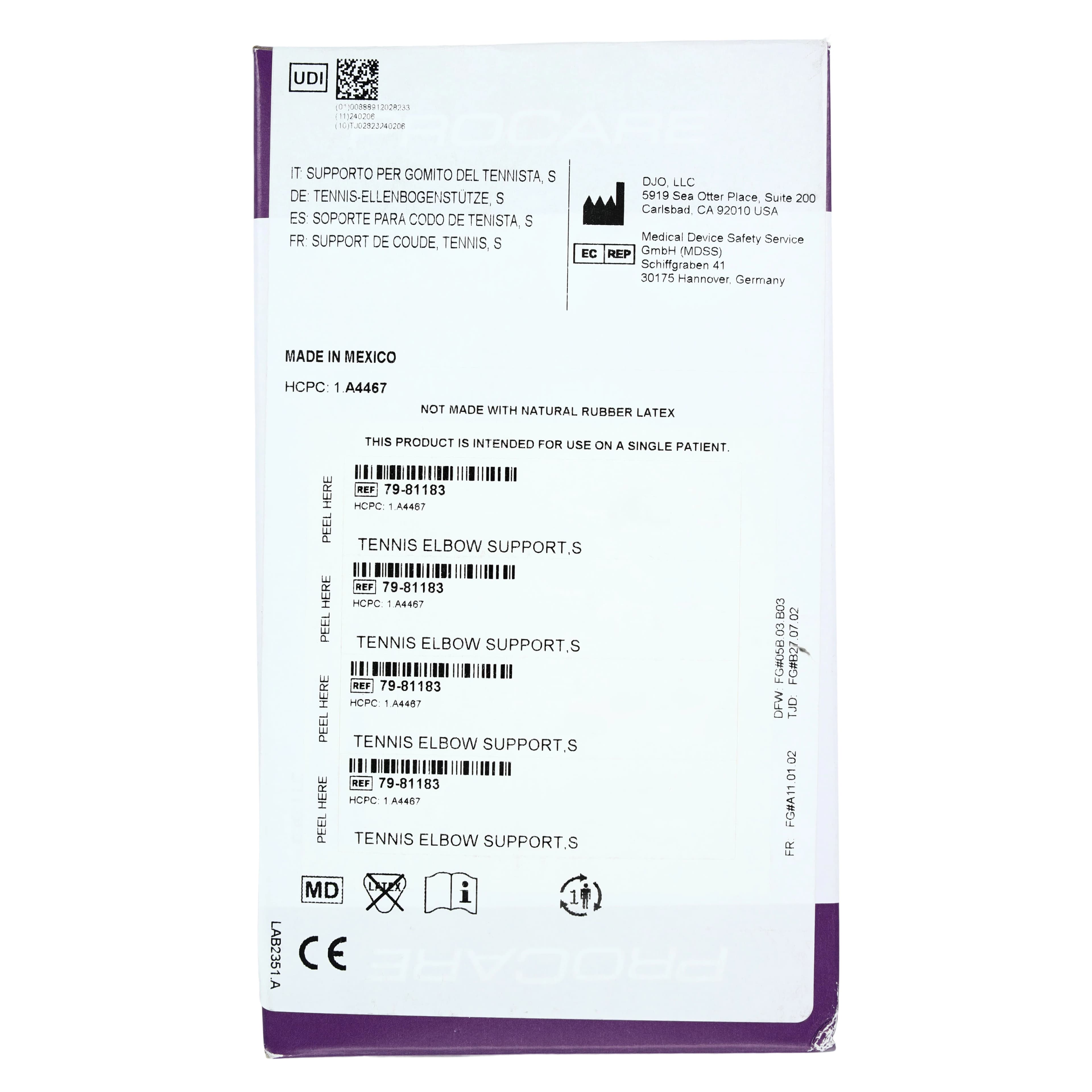 Procare Tennis Elbow Support, Neoprene, Adult Small (6-8"), Ambidextrous thumbnail 6