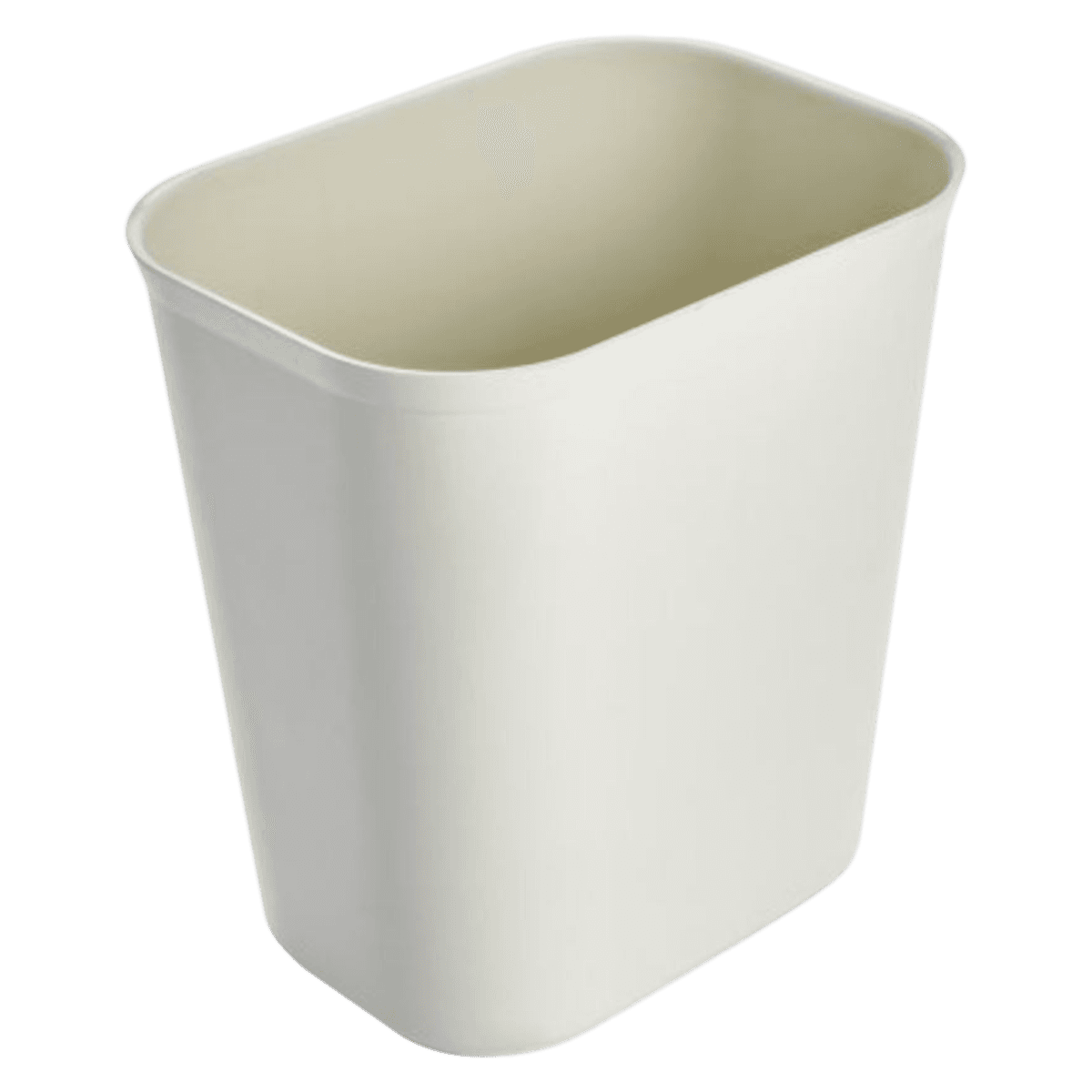 Fire-Resistant Rectangular Wastebasket, 14 qt (3.5 gal), Plastic/Fiberglass, No Lid, 6/Case - Waste Can 14qt Fire Rect - Image 1