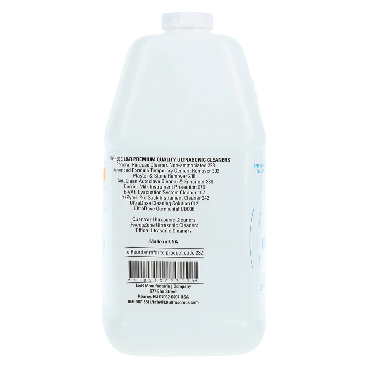 L&R Ultrasonics Tartar, Light Stain & Permanent Cement Remover, 1 Gallon Bottle, 232 thumbnail 4