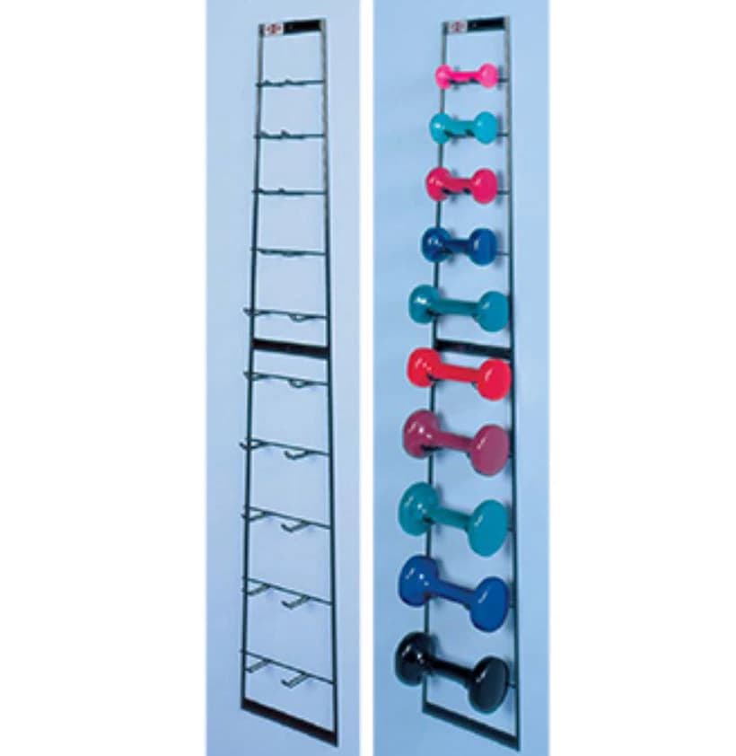 Restoramed Wall Mount Dumbbell Rack with 1-10 lbs Weights - Rack w Dumbbells - Image 1