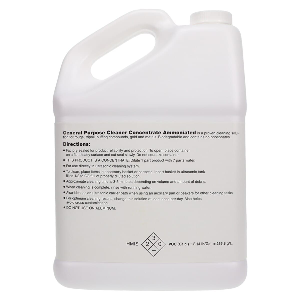 L&R Ultrasonics General Purpose Ammoniated Ultrasonic Cleaning Solution, 1 Gallon Bottle, 226 thumbnail 2