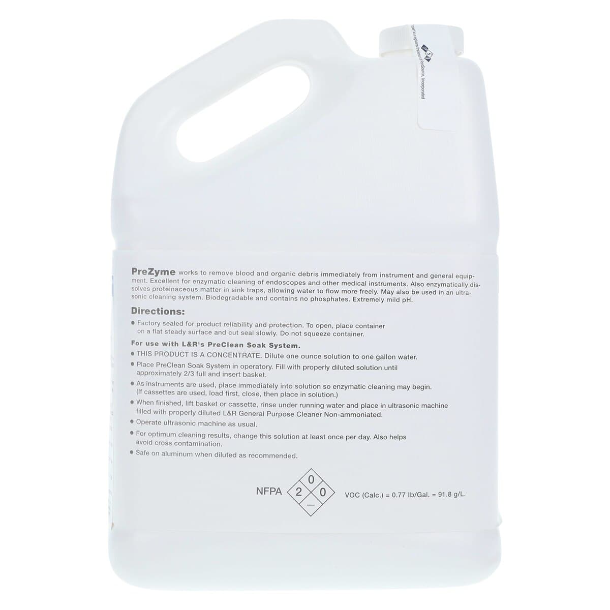 PreZyme Concentrate Cleaner, 1 Gallon Bottle, L&R Manufacturing thumbnail 2