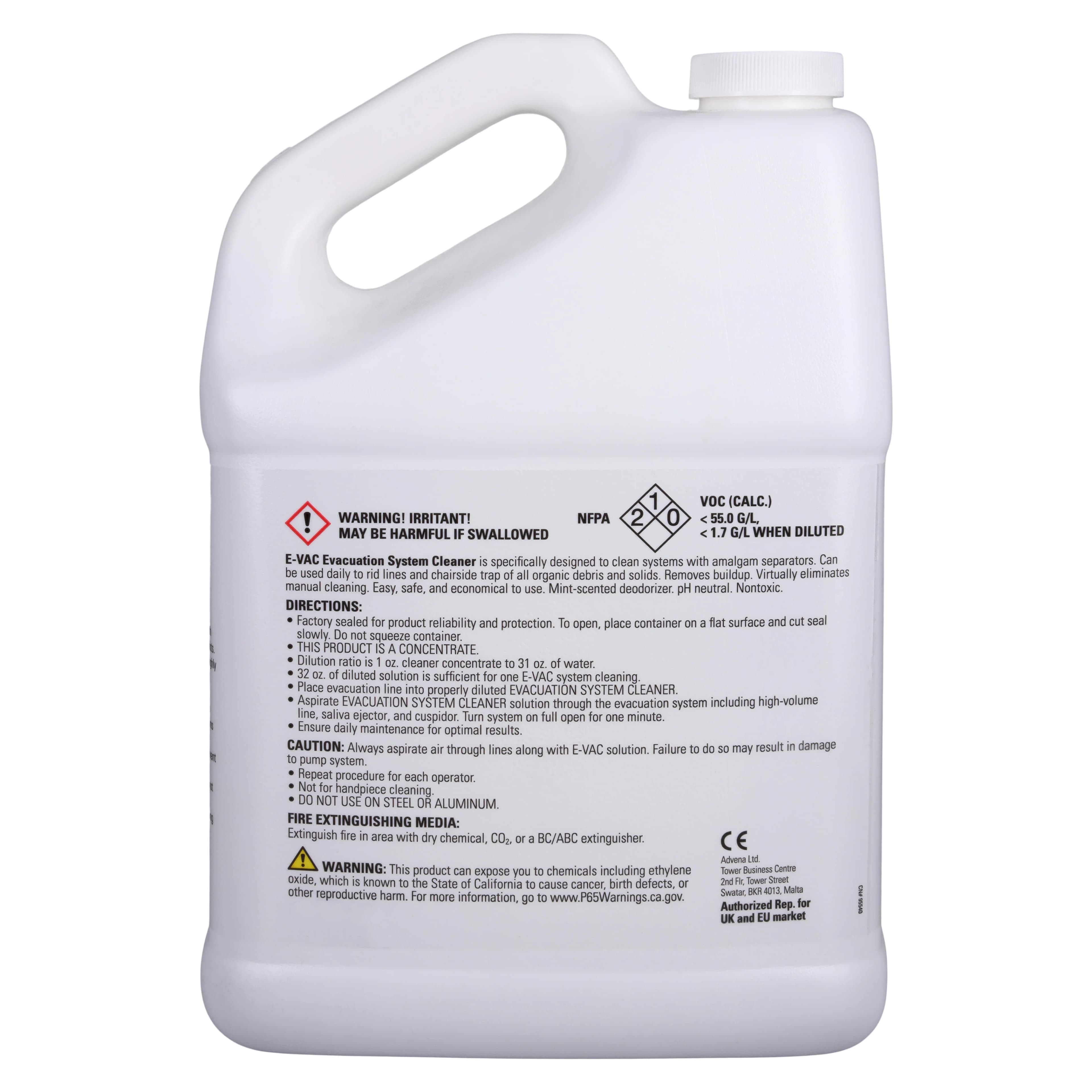 L&R E-VAC Evacuation System Cleaner Concentrate, pH Neutral, Non-Foaming, Fresh Mint, 1 Gallon Bottle, 107 thumbnail 2