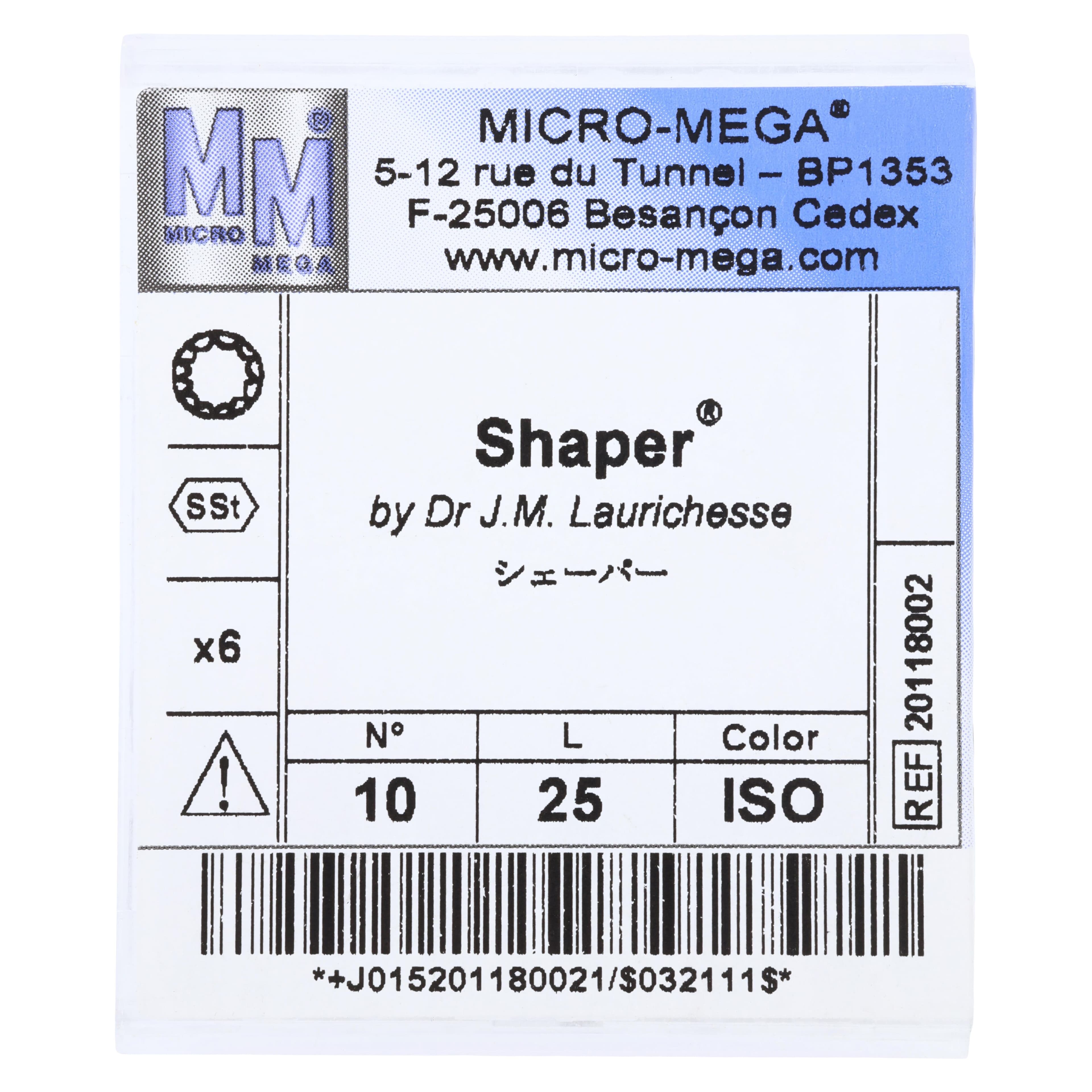 Medidenta Shaper-Sonic 25mm Rotary File, Size 10, Purple, Stainless Steel, 6/Pk thumbnail 6