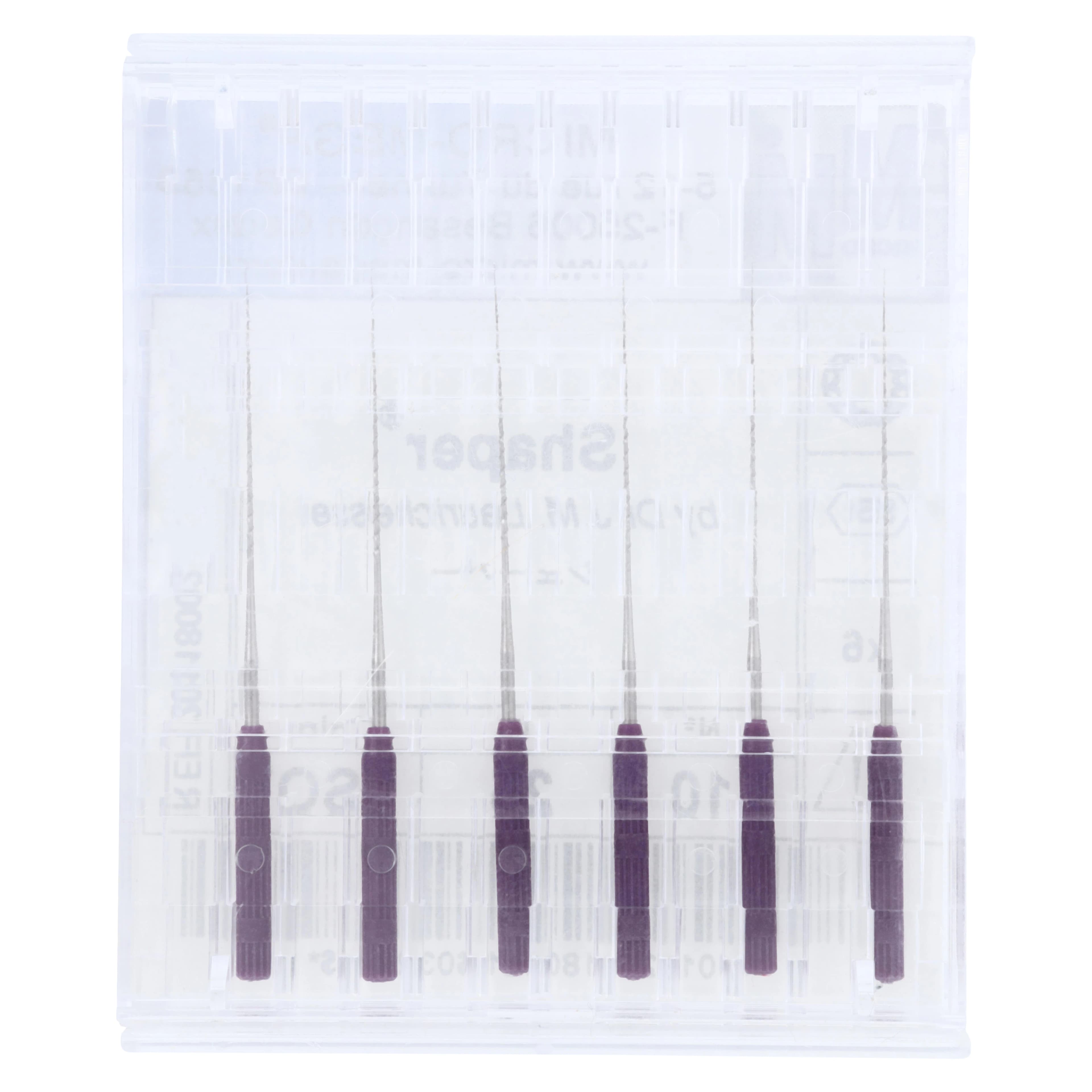 Medidenta Shaper-Sonic 25mm Rotary File, Size 10, Purple, Stainless Steel, 6/Pk thumbnail 7
