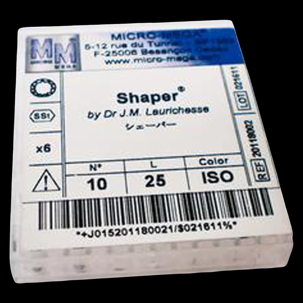 Medidenta Shaper-Sonic 25mm Rotary File, Size 10, Purple, Stainless Steel, 6/Pk - Shaper-Sonic 25mm - Image 1