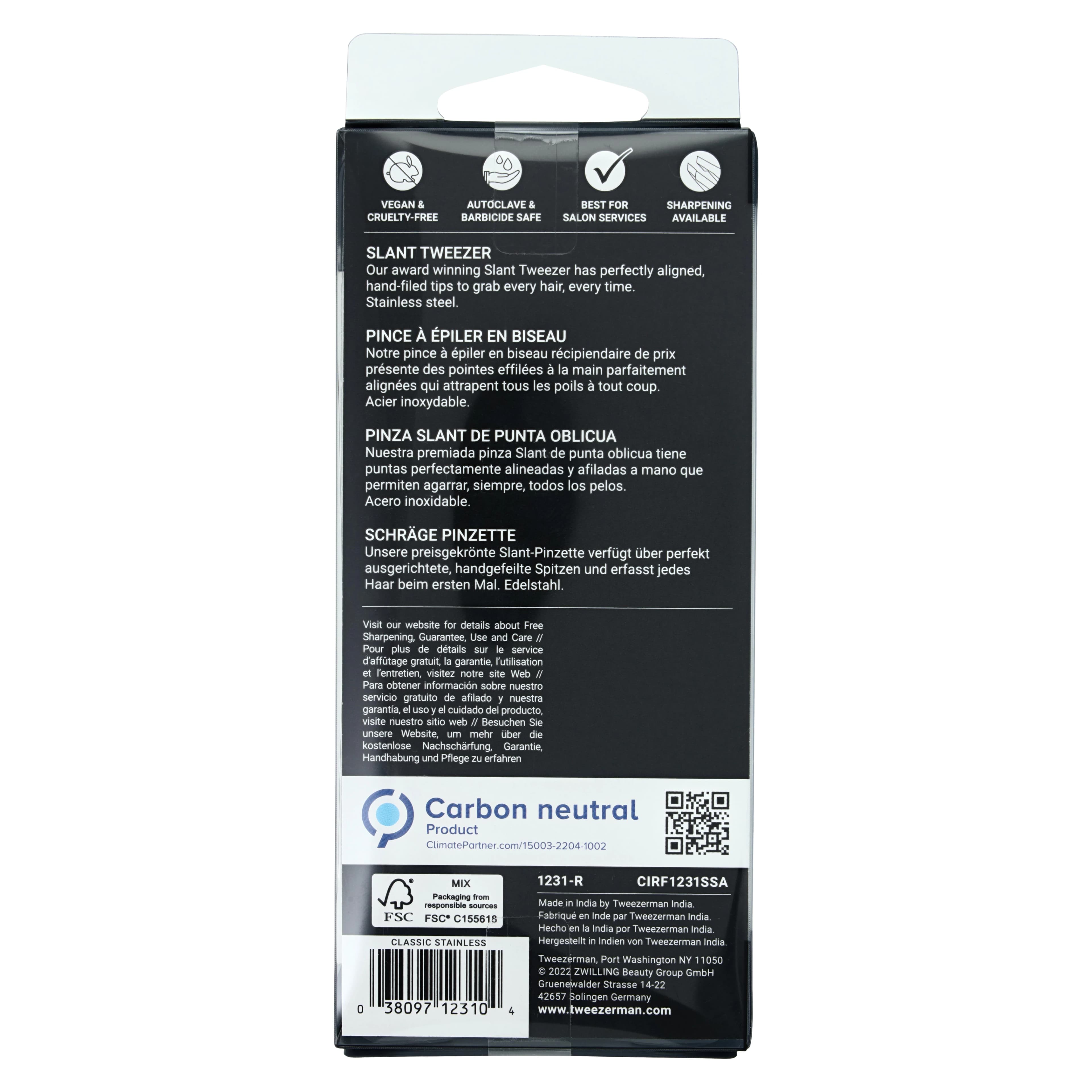 Tweezerman Stainless Steel Slant Tweezer thumbnail 2