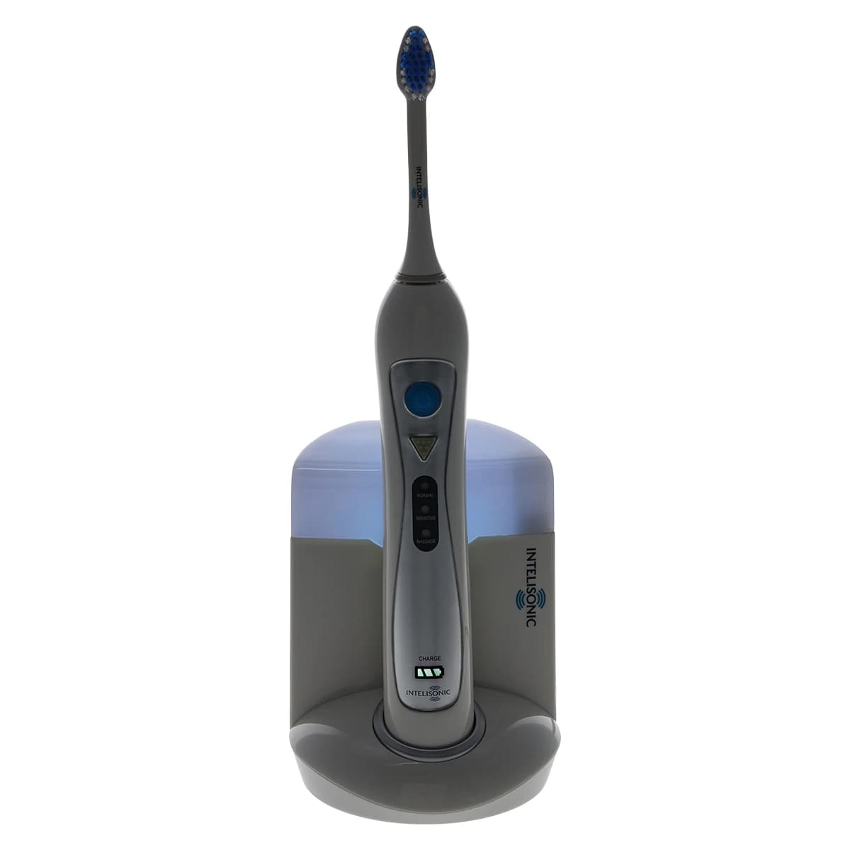 InteliSonic Sonic Toothbrush and UV Sanitizer, Rechargeable, 3 Modes, with 2 Brush Heads and Travel Case thumbnail 4