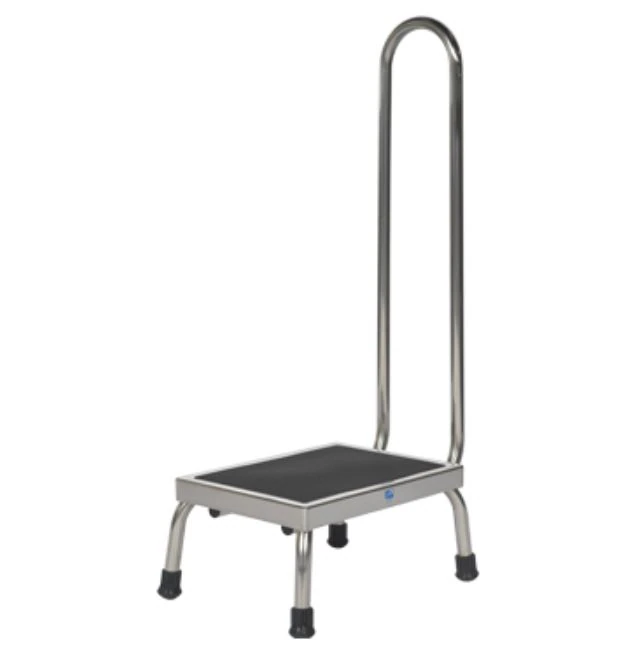 Pedigo Step Footstool with Handrail, 4-Leg, Each - Footstool w/Handrail - Image 1