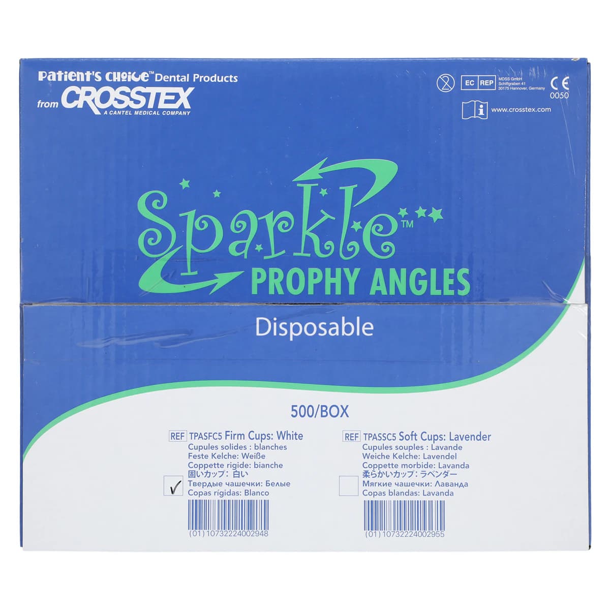 Crosstex Sparkle Disposable Prophy Angle, Firm Cup, White, Latex-Free, 90°, 500/Box, TPASFC5 thumbnail 2