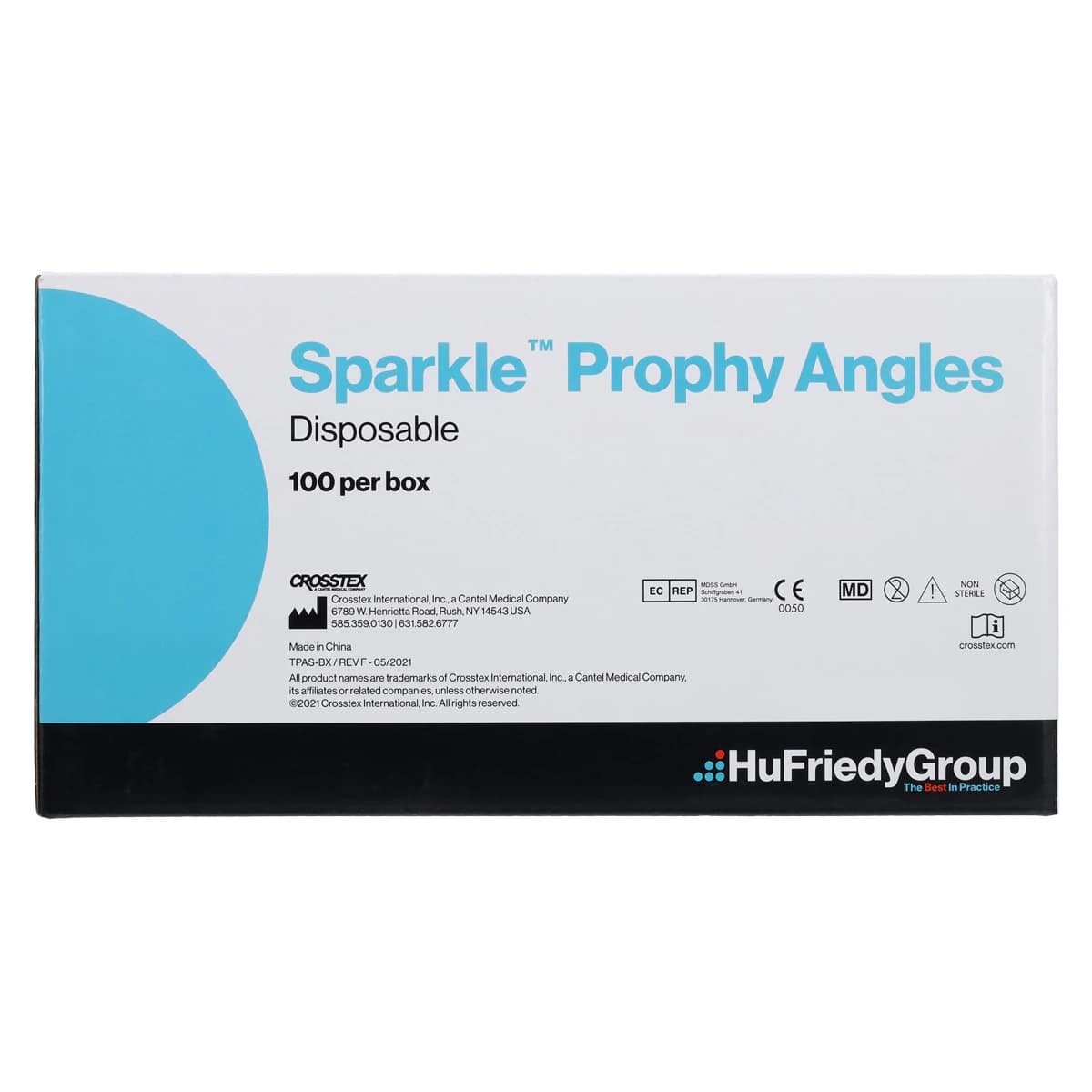 Crosstex Sparkle Prophy Angle, Firm Cup, White, Latex-Free, 90°, 100/Box, TPASFC1 thumbnail 4