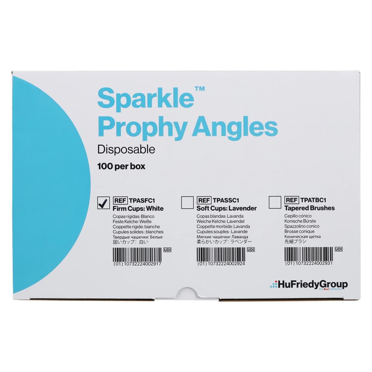 Crosstex Sparkle Prophy Angle, Firm Cup, White, Latex-Free, 90°, 100/Box, TPASFC1 thumbnail 2