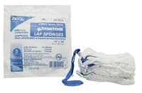 Dukal Laparotomy Sponge X-Ray Detectable, 18x18", Sterile, 100% Cotton, Pre-Washed, White - Laparotomy Sponge Xray ST - Image 1