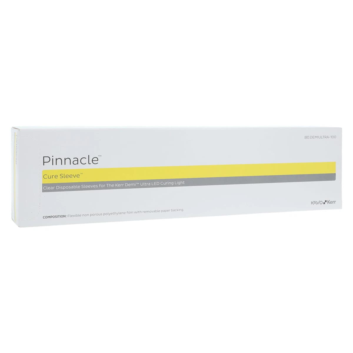 Pinnacle Demi Ultra Curing Light Sleeves, Clear, Disposable, 100/Box, DEMIULTRA-100 - Demi Ultra Custom-Fitted sleeve Box of 100 - Image 1