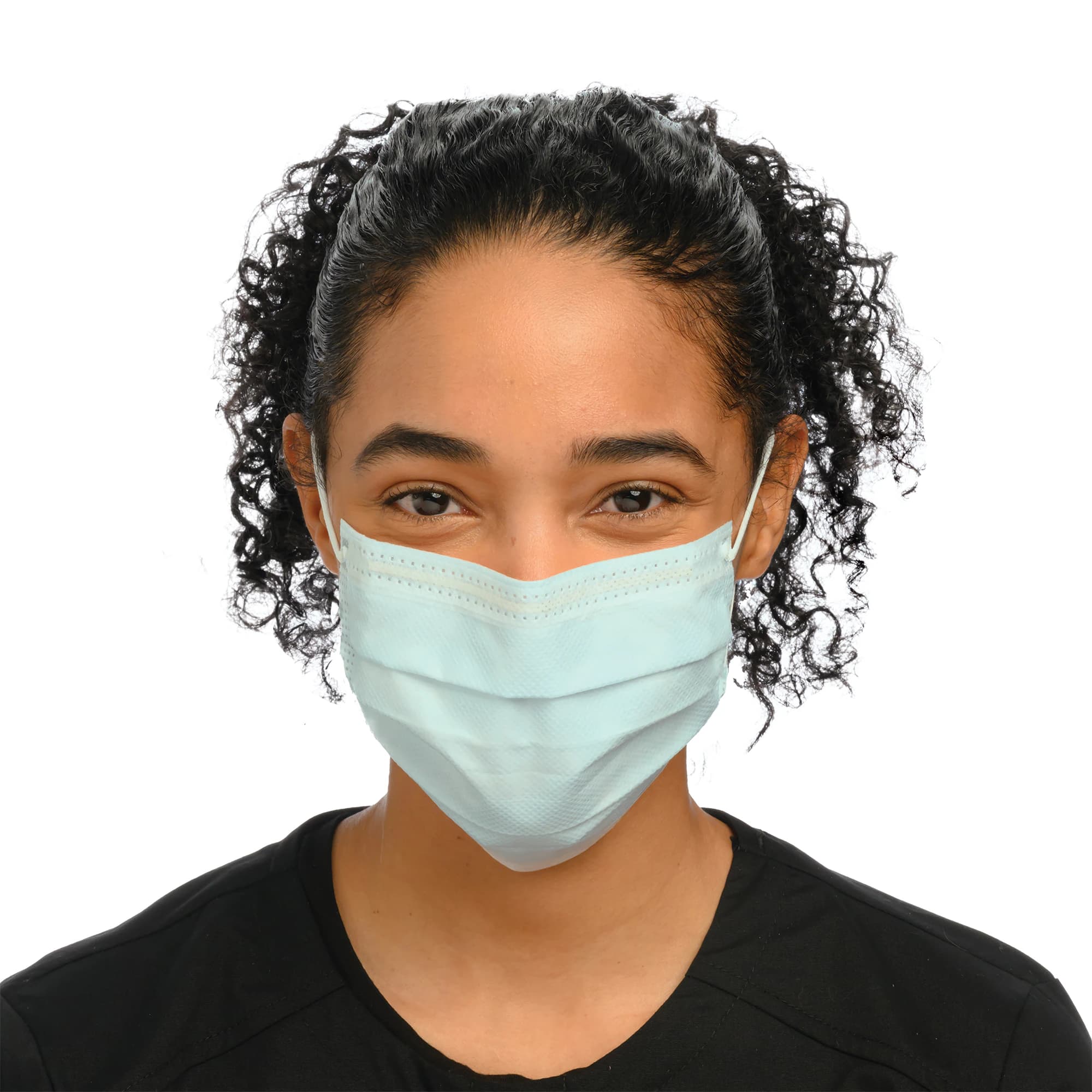 Crosstex Isofluid Earloop Face Masks, ASTM Level 1, Blue, 100/Box, GCIBL100 - Isofluid Earloop Masks, Blue, 100/Pk, GCIBL100 - Image 1