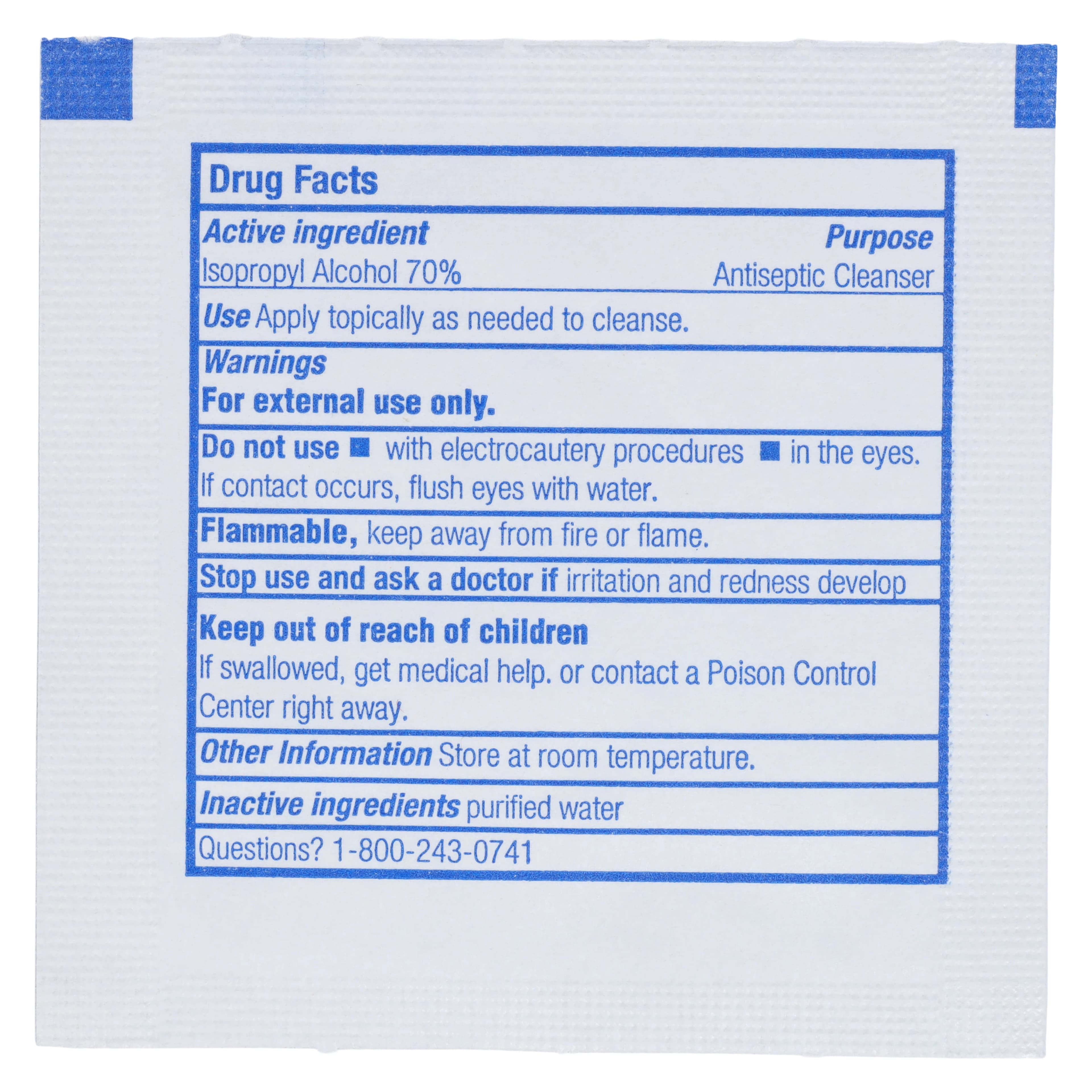 Dukal Alcohol Prep Pad, 70% Isopropyl Alcohol, Non-Sterile, 2-Ply, 1x1", White thumbnail 3