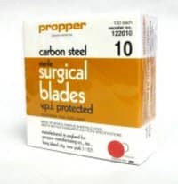 Propper Sterile Carbon Steel Surgical Blades, #15, Box of 150 - Surgeon Blades Carb/Steel #15 - Image 1