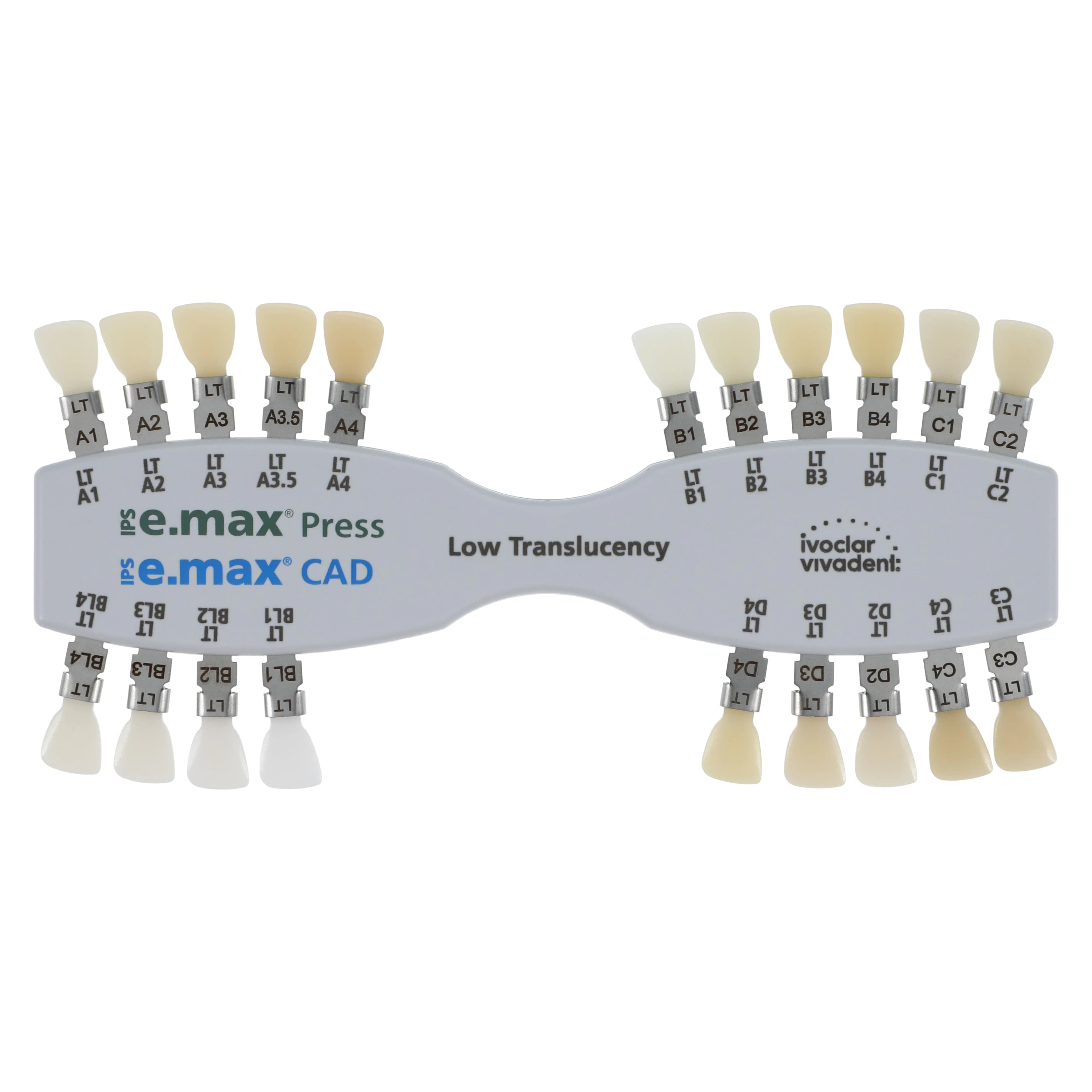 IPS e.max® Press/CAD Shade Guide - Low Translucency (LT), 20 Shade Samples thumbnail 2