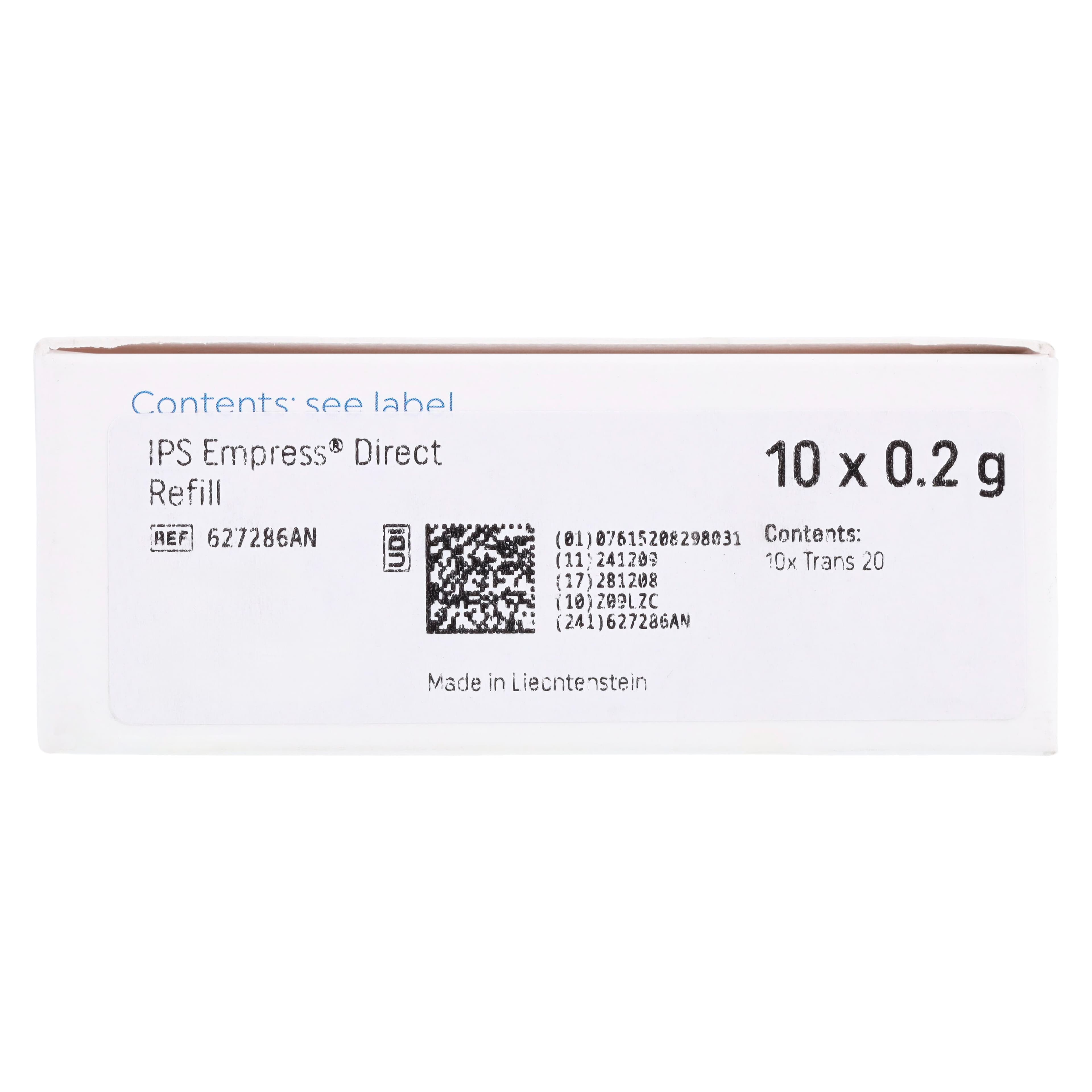 IPS Empress Direct Light-Curing Nanohybrid Composite, Trans 20 Translucent, 0.2 g Cavifil Refill, 10/Pkg, 627286AN thumbnail 4