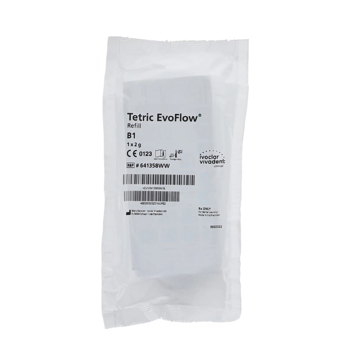 Tetric EvoFlow Flowable Nanohybrid Composite Syringe Refill, Shade B1 (Enamel), 2g, 641358WW - Tetric EvoFlow® Refills Enamel Shade B1 Syringe 2g - Image 1