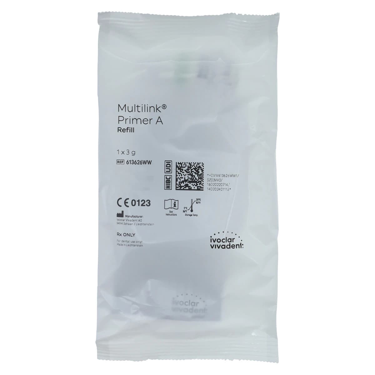 Ivoclar Vivadent Multilink Primer A Refill, 3 g Bottle, 613626WW - Multilink Primer Refill A 3g - Image 1