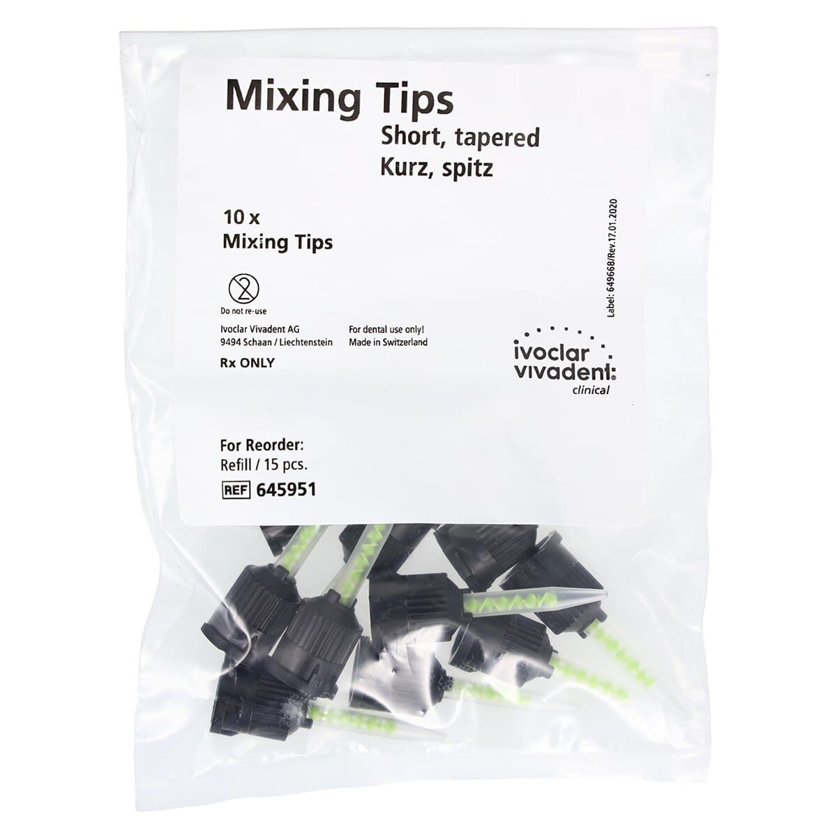 Variolink Esthetic DC Luting Cement Refill, Dual-Curing, Warm+ Shade, 5g Automix Syringe, 10 Mixing Tips, 666121WW thumbnail 5