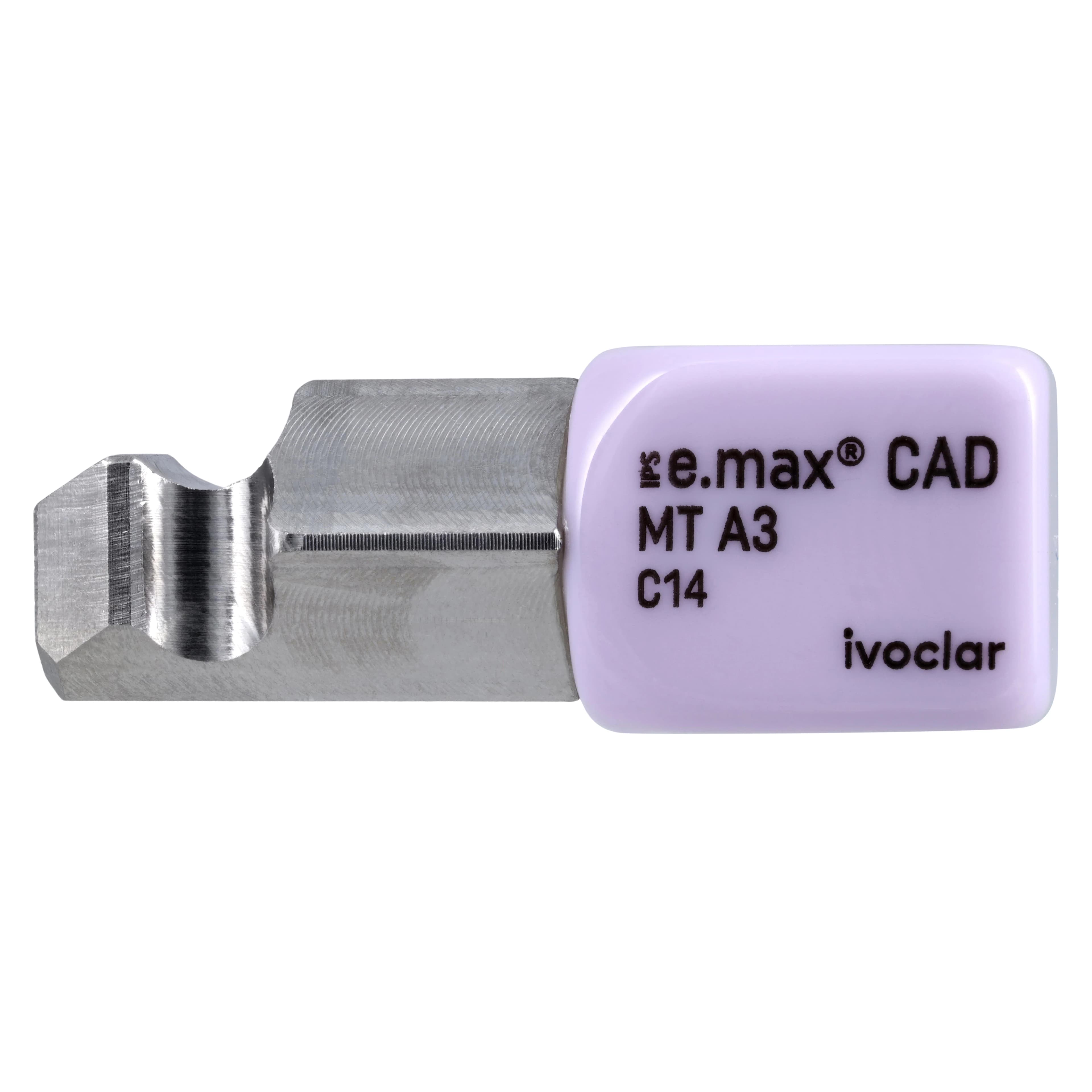 IPS e.max CAD PlanMill MT C14 A3 Lithium Disilicate Milling Blocks, Medium Translucency, Shade A3, 5/Box - IPS e.max CAD Blocks PlanMill MT A3 C14 (5) - Image 1