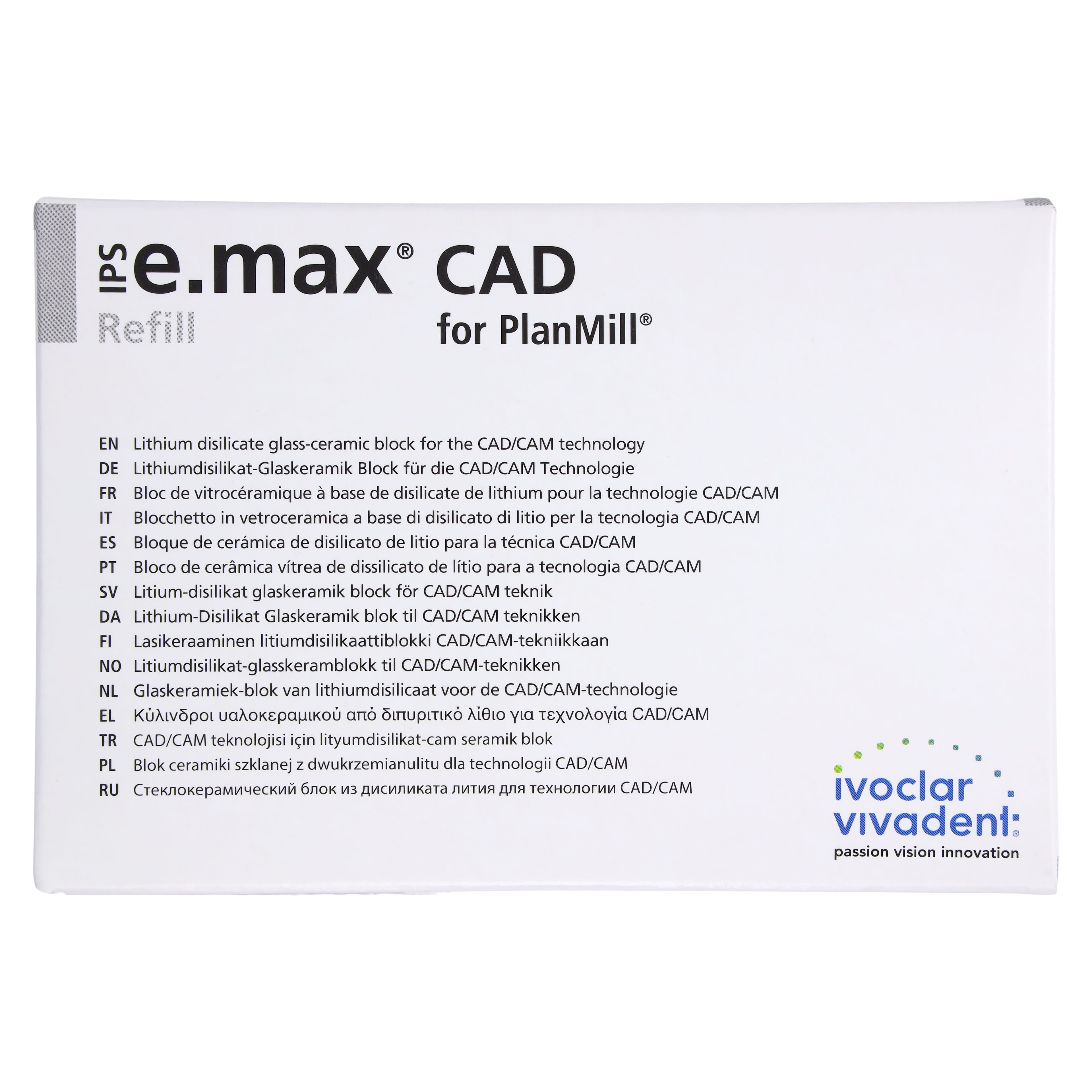 IPS e.max CAD PlanMill Blocks, Medium Translucency, C14, Shade B1, 5/Box thumbnail 4