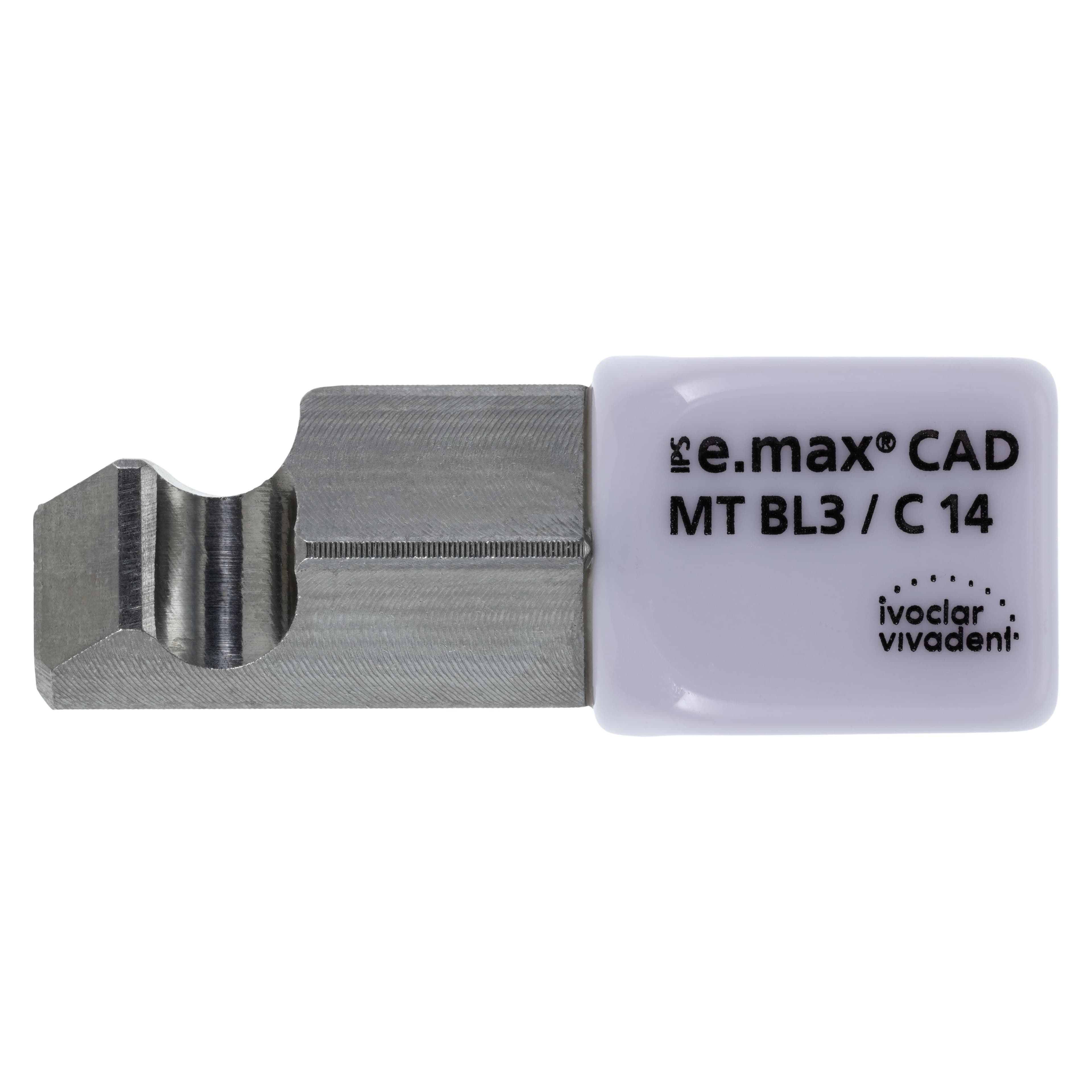 IPS e.max CAD PlanMill Blocks, Medium Translucency, Shade BL3, Size C14, 5/Box thumbnail 2