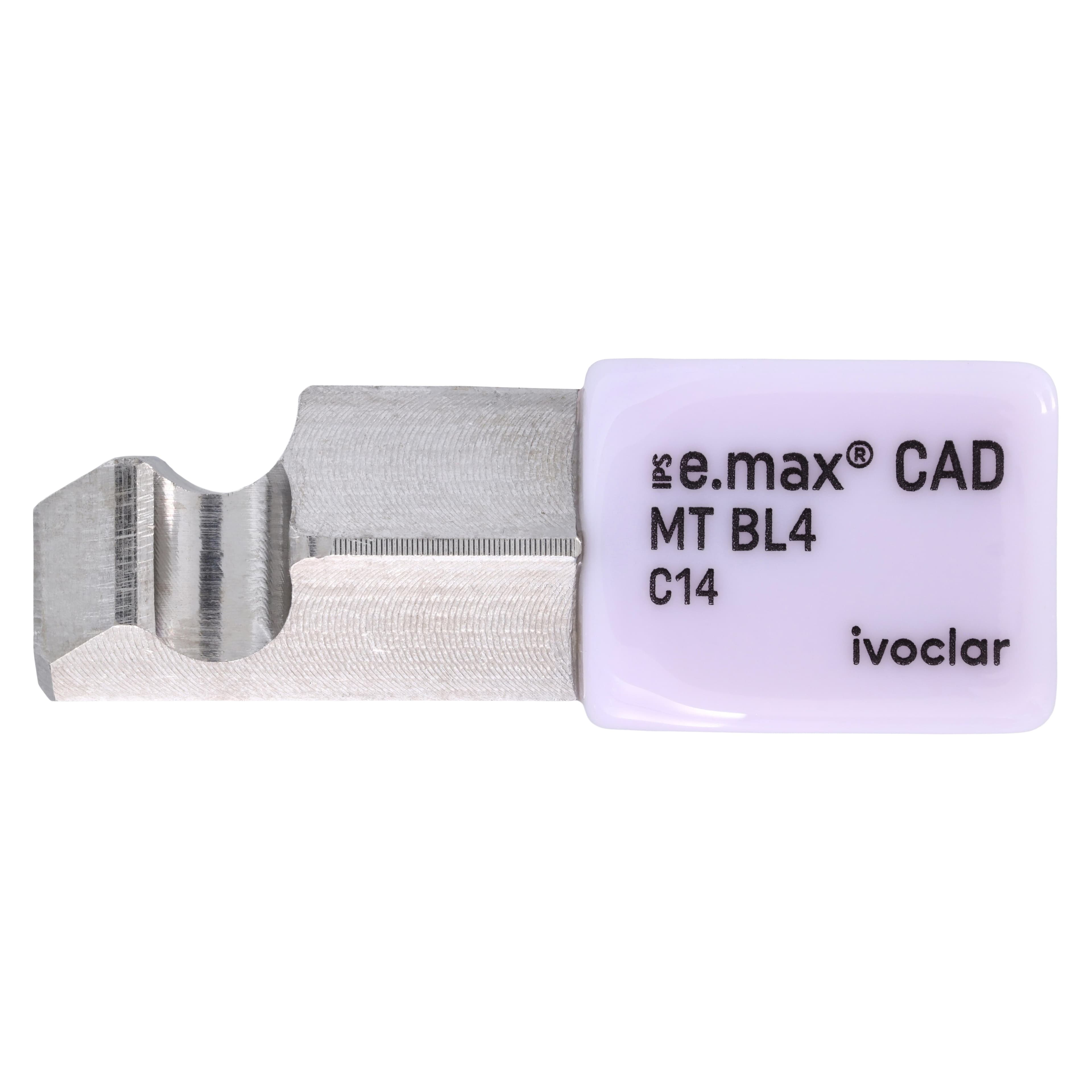 IPS e.max CAD PlanMill Blocks, Medium Translucency, Shade BL4, Size C14, 5/Box thumbnail 2