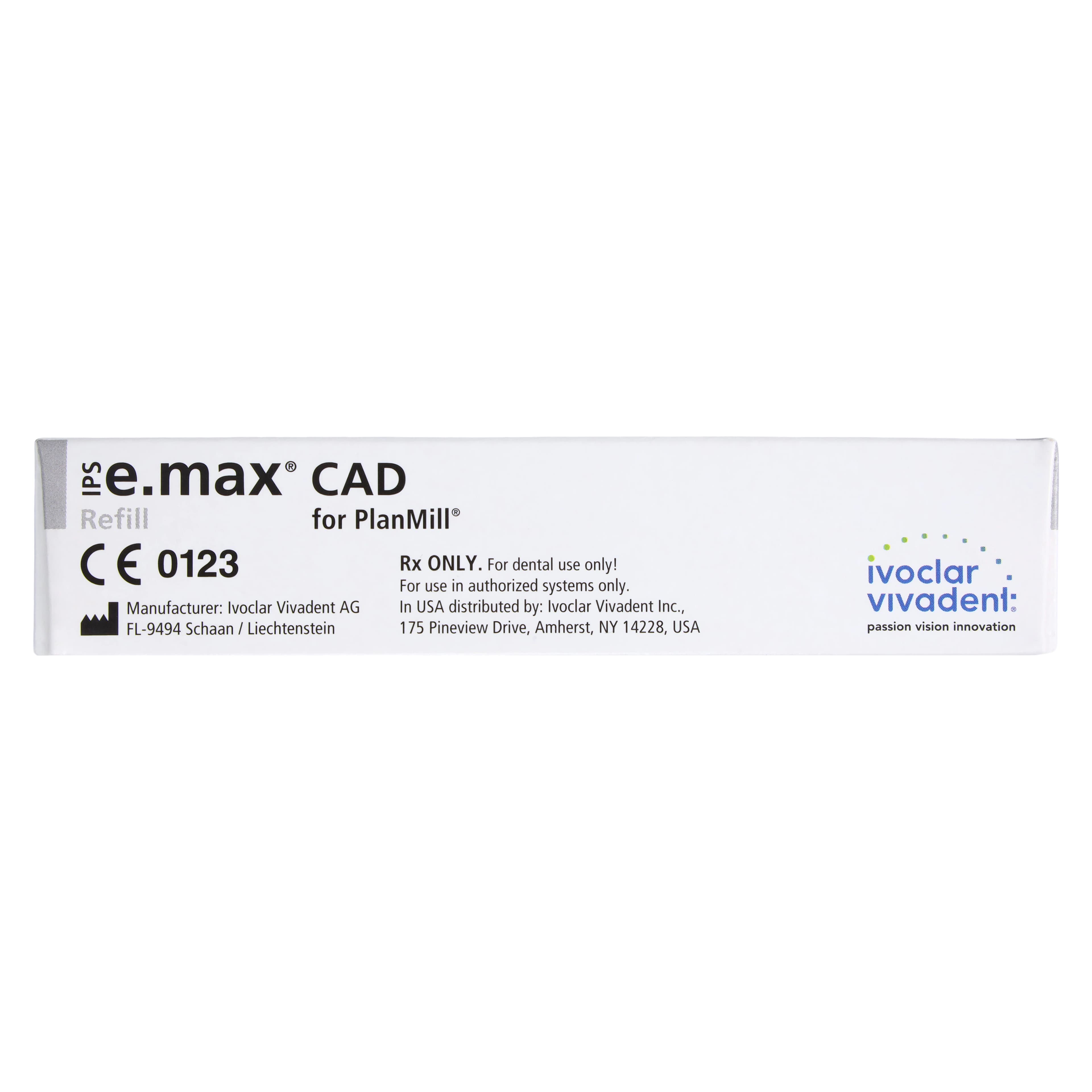 IPS e.max CAD PlanMill LT B3 I12 Lithium Disilicate Milling Blocks, Low Translucency, Shade B3, 5/Box thumbnail 5