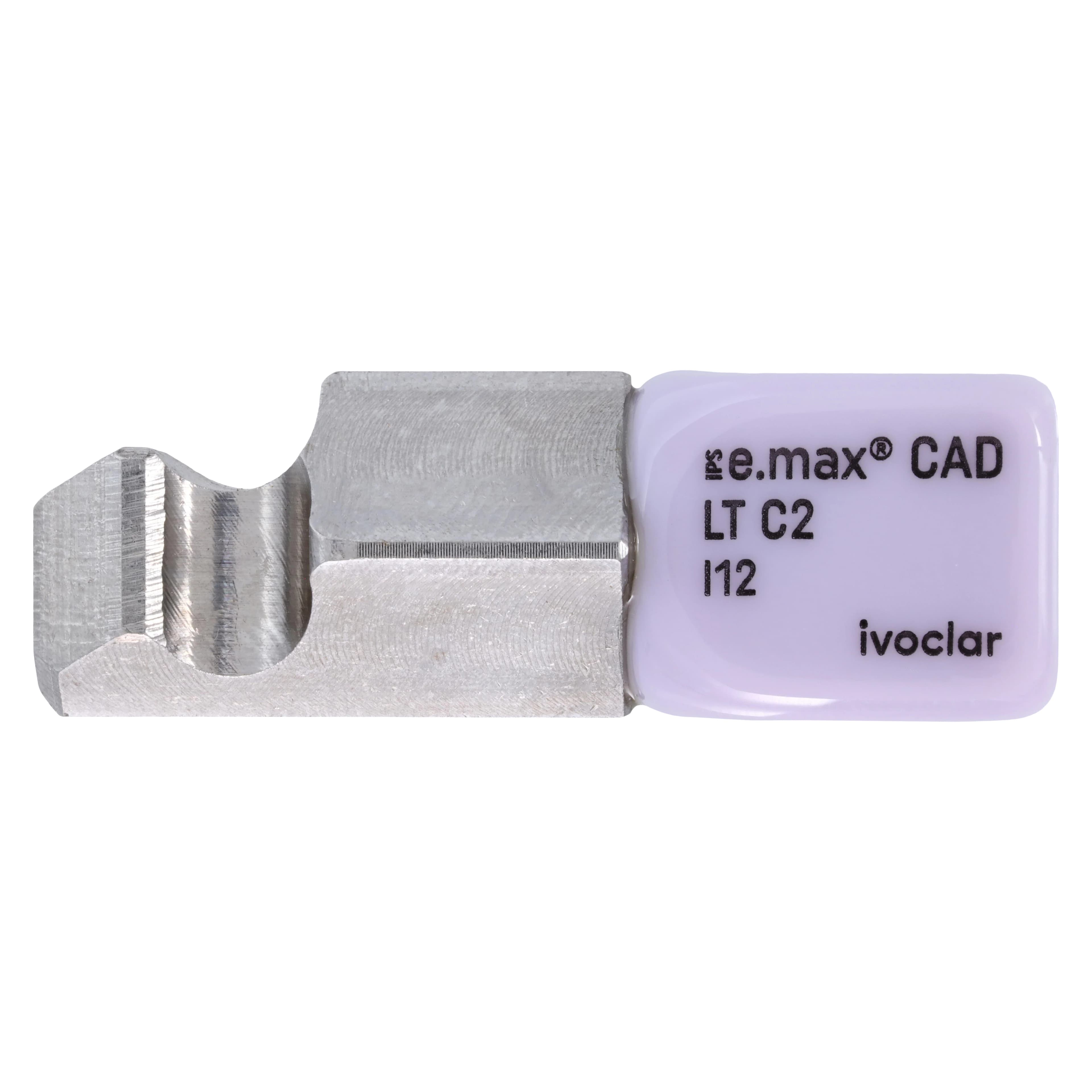 IPS e.max CAD PlanMill LT I12 C2 Lithium Disilicate Milling Blocks, Low Translucency, Shade C2, 5/Box thumbnail 2