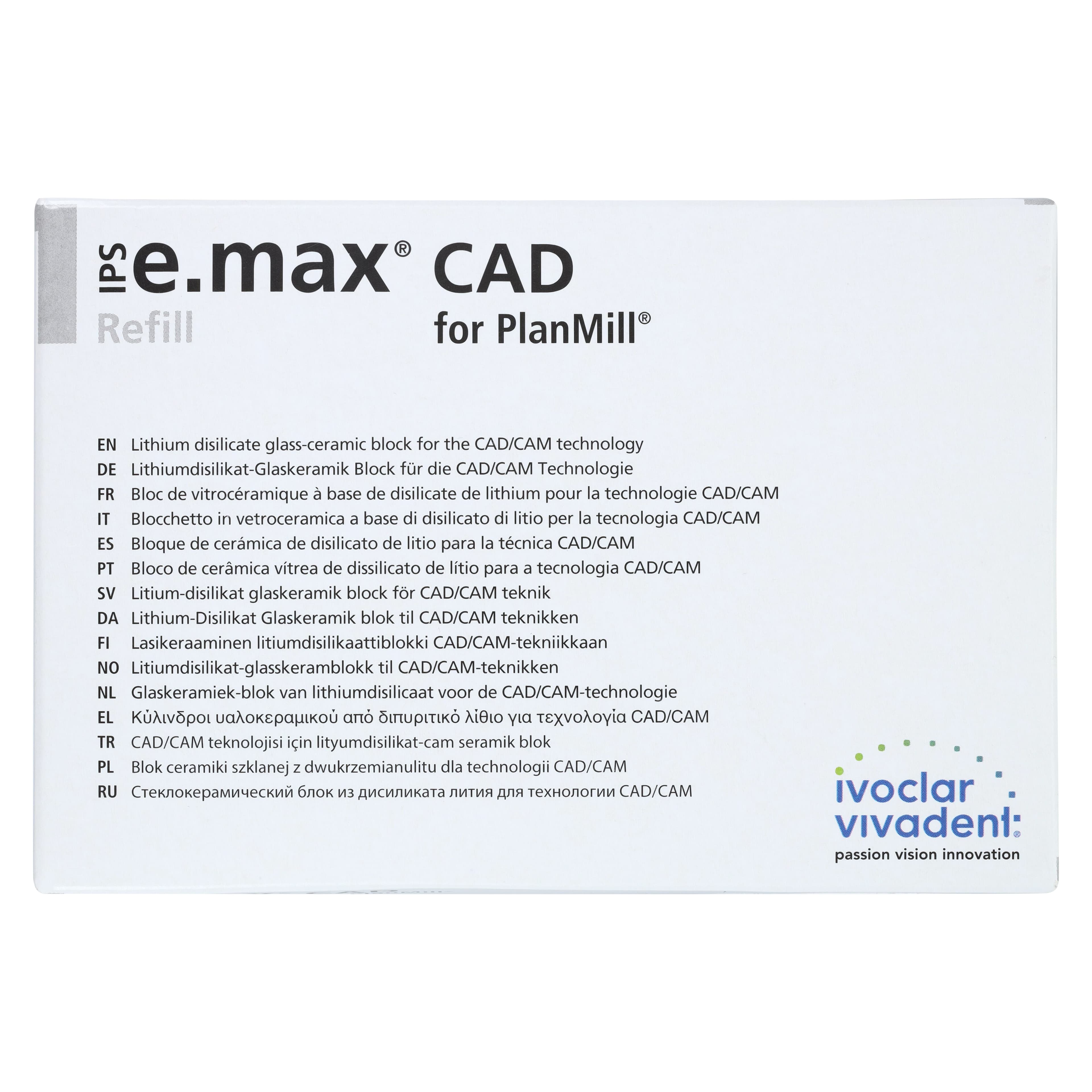 IPS e.max CAD PlanMill Blocks LT I12 Shade C4, Low Translucency, Lithium Disilicate, 5/Box thumbnail 4