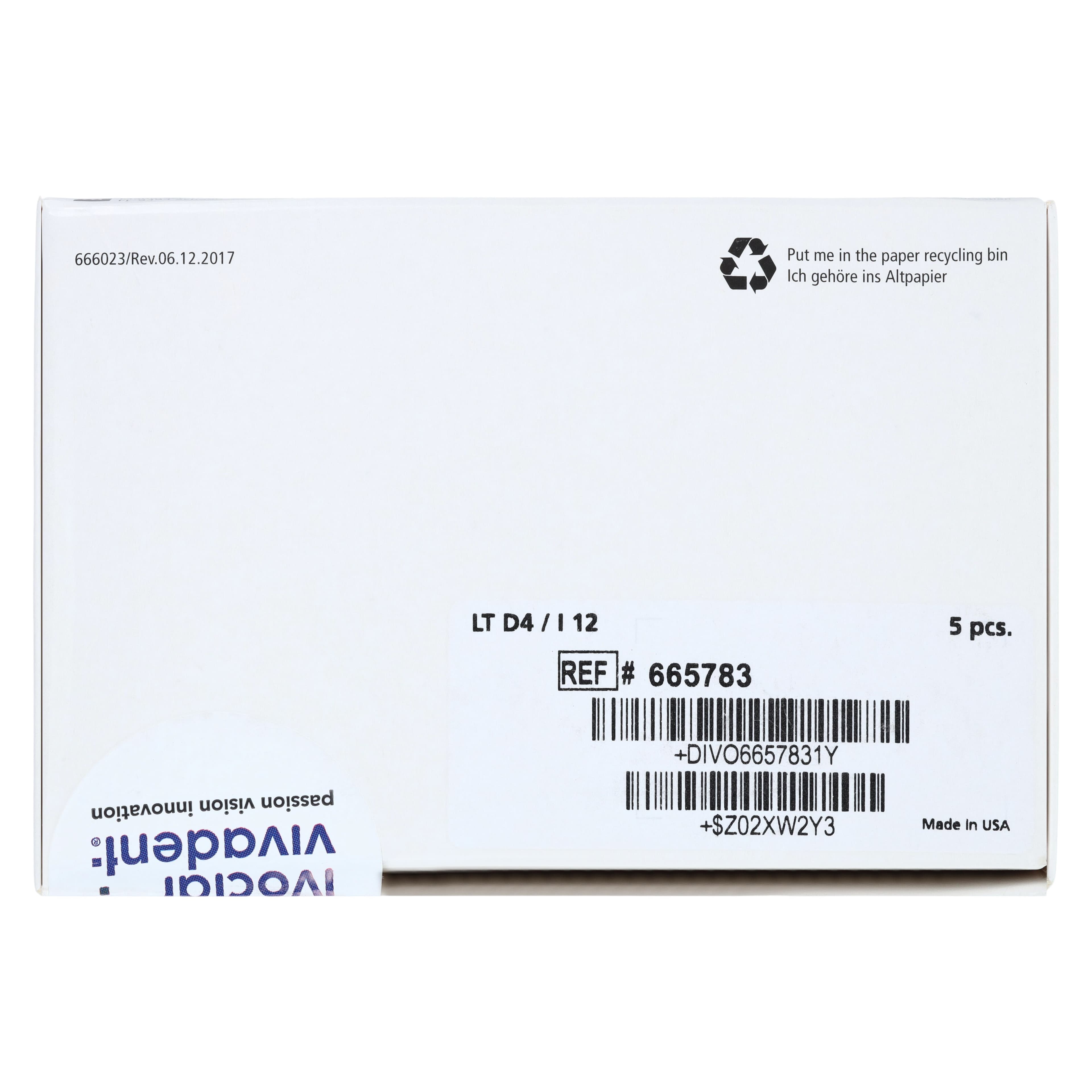 IPS e.max CAD PlanMill Blocks, Low Translucency, Shade D4, I12, 5/Box thumbnail 7