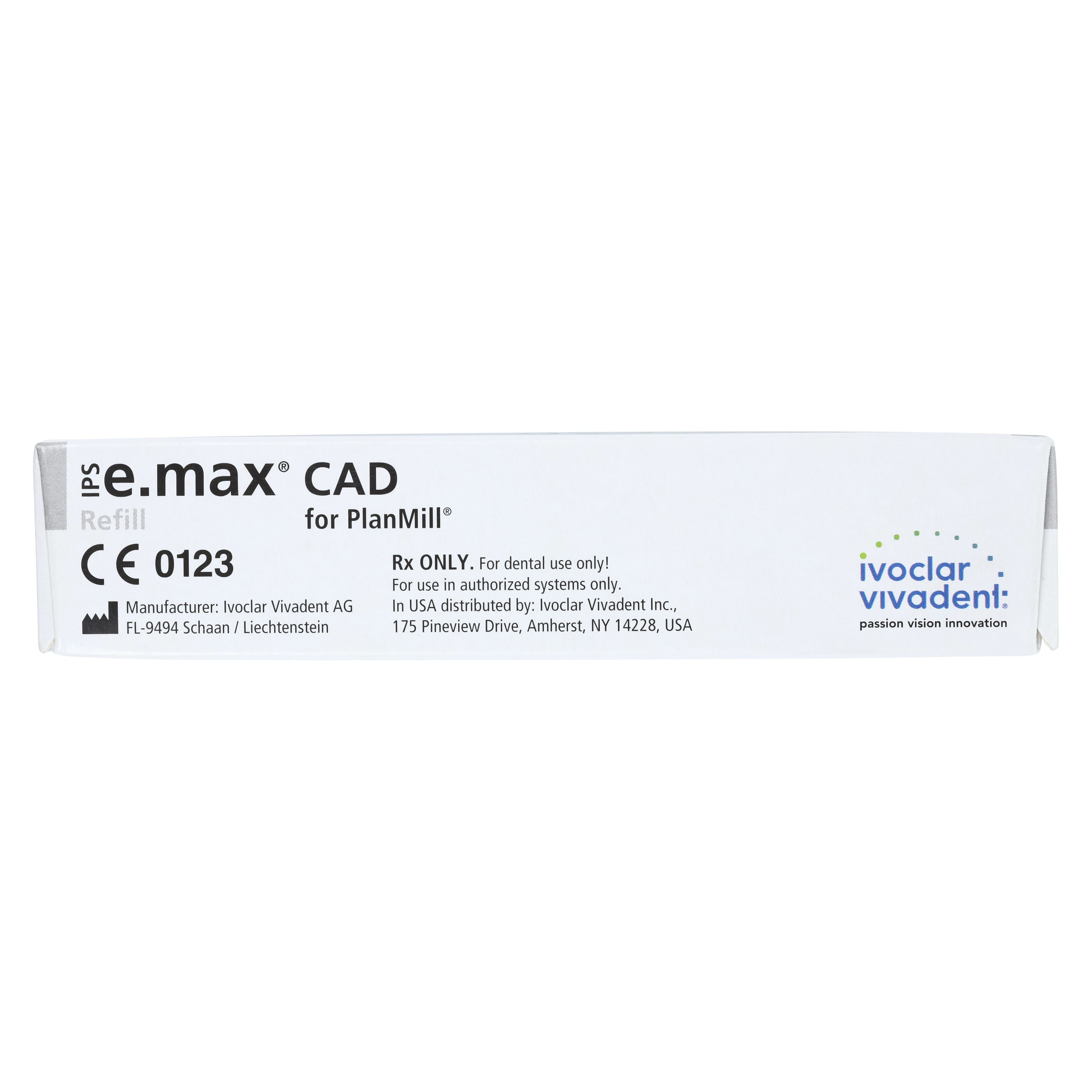 IPS e.max CAD PlanMill Blocks, Low Translucency, Shade D4, I12, 5/Box thumbnail 5
