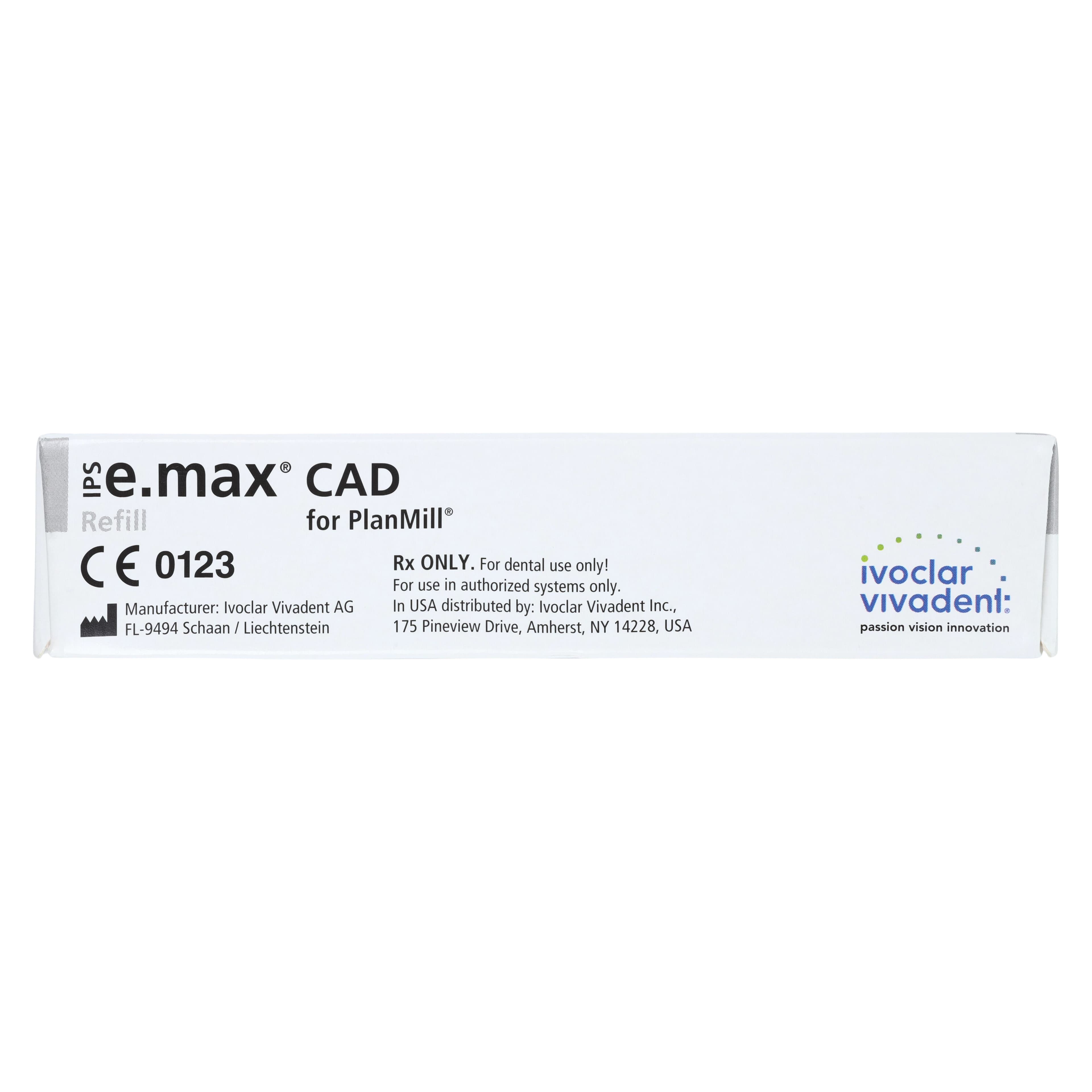 IPS e.max CAD PlanMill Blocks, Low Translucency, Shade BL1, I12, 5/Pkg thumbnail 5