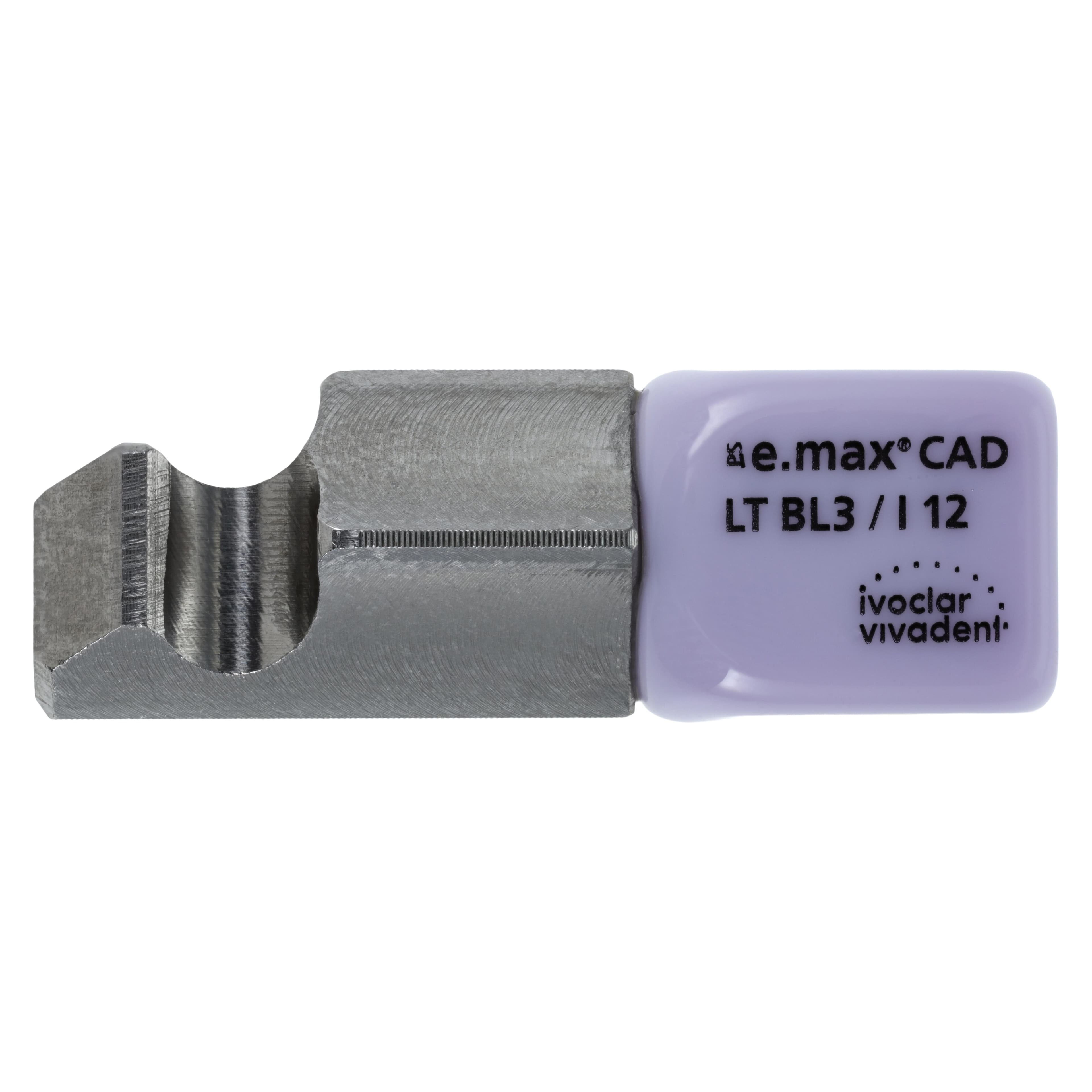 IPS e.max CAD PlanMill Blocks LT I12 Shade BL3, Low Translucency, Lithium Disilicate, 5/Box thumbnail 2