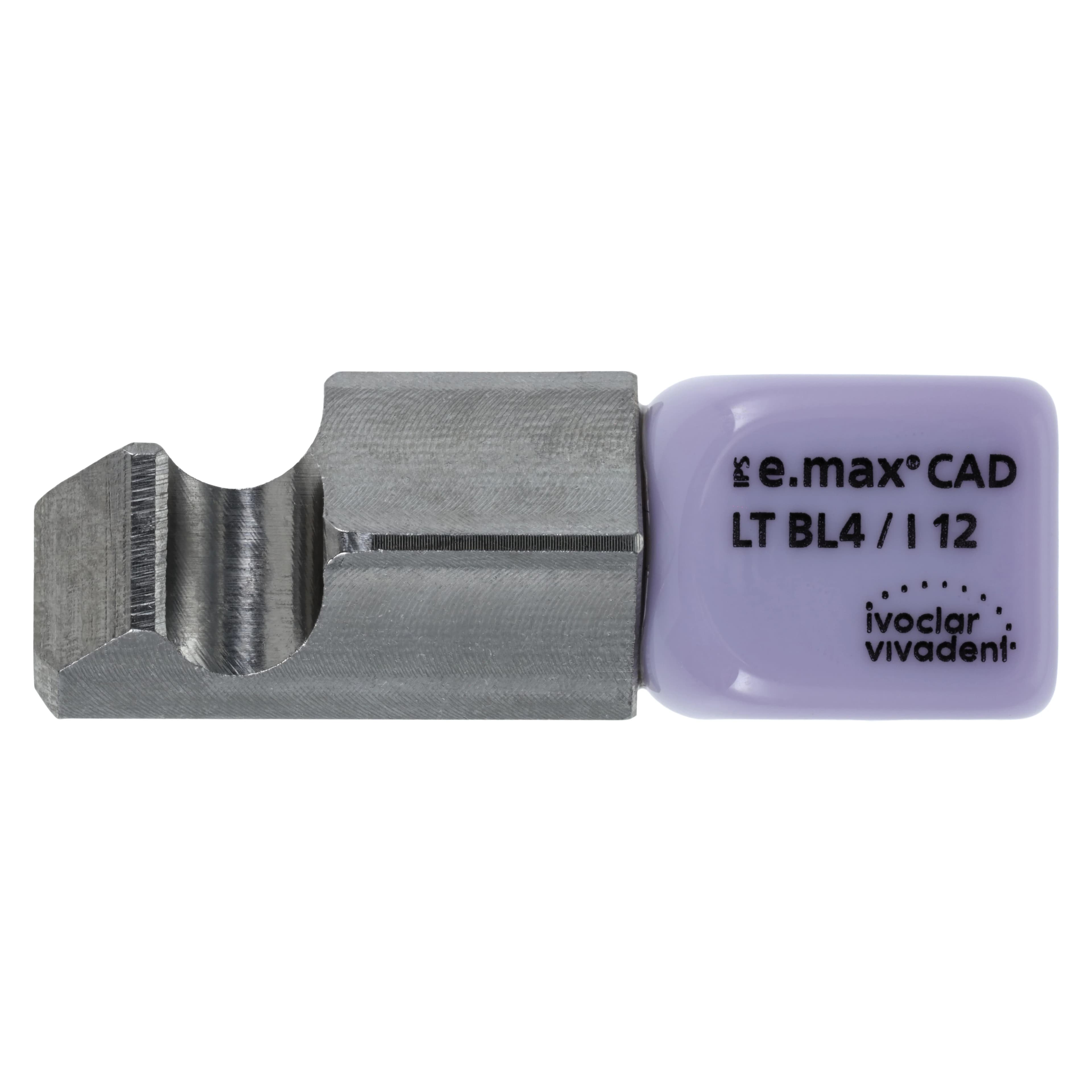 IPS e.max CAD PlanMill Blocks LT I12 BL4, Low Translucency, Lithium Disilicate, 5/Box - IPS e.max CAD Blocks PlanMill LT BL4 I12 (5) - Image 1