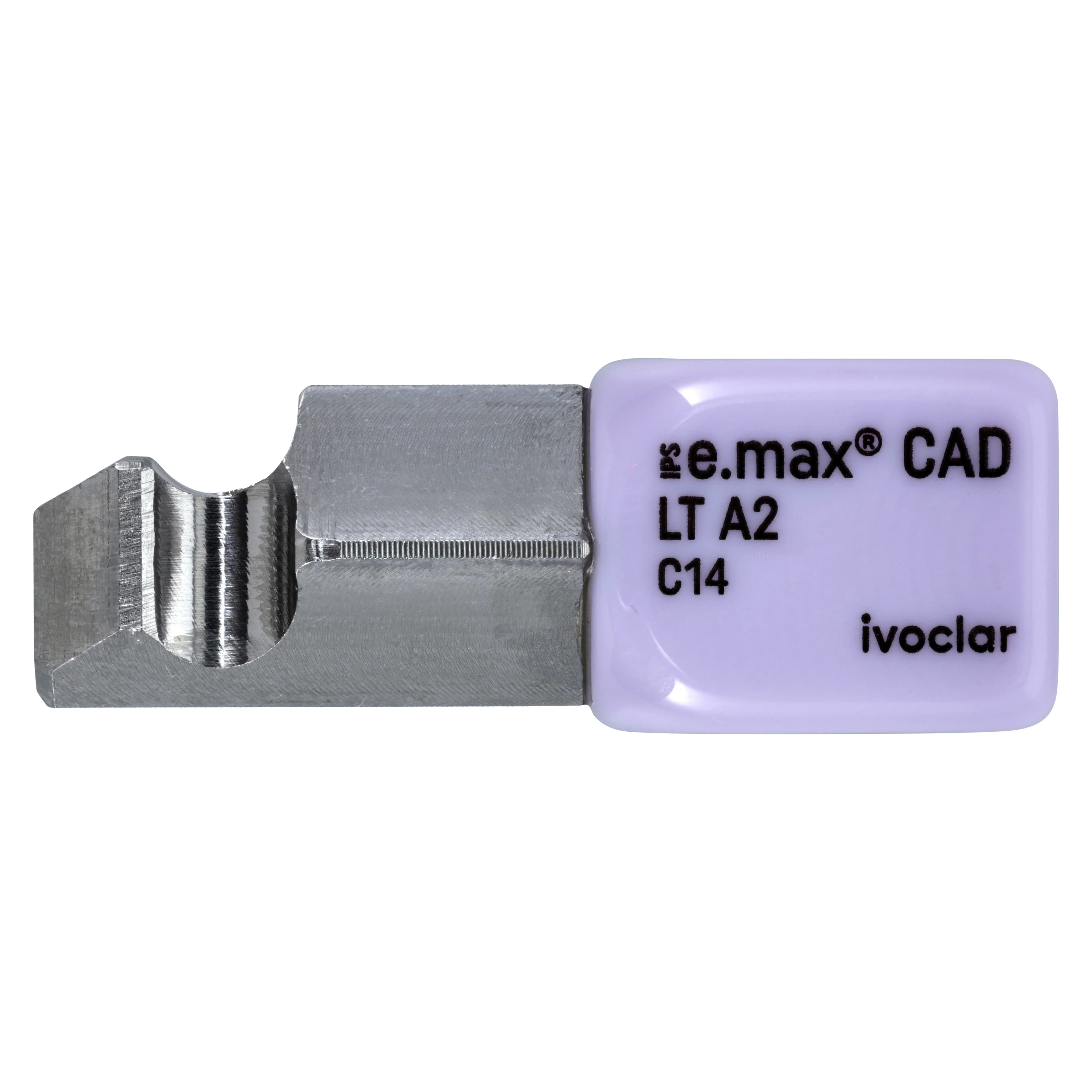 IPS e.max CAD PlanMill Blocks, Low Translucency (LT), Shade A2, Size C14, 5/Box thumbnail 2
