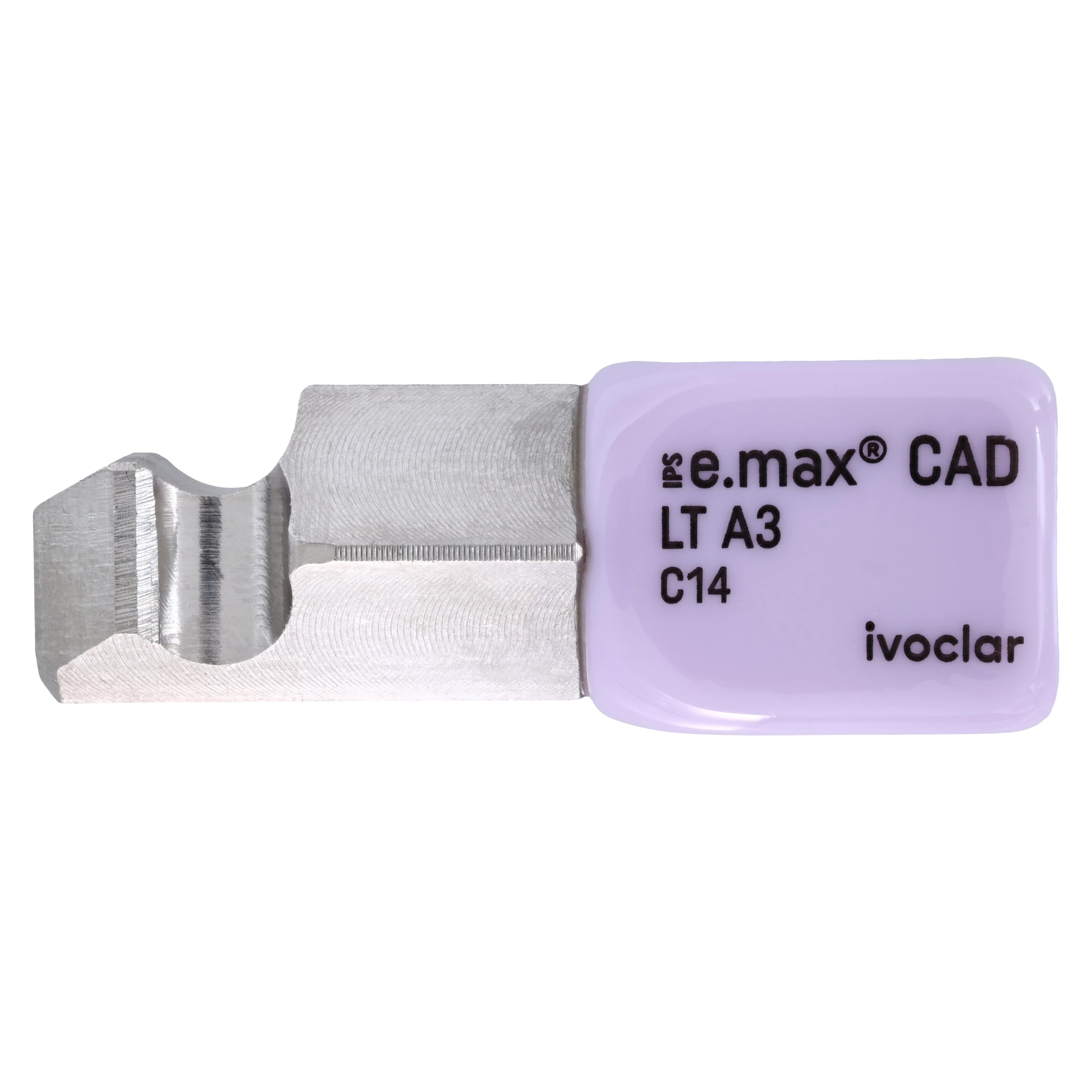 IPS e.max CAD PlanMill Blocks, Low Translucency, Shade A3, Size C14, 5/Box - IPS e.max CAD Blocks PlanMill LT A3 C14 (5) - Image 1