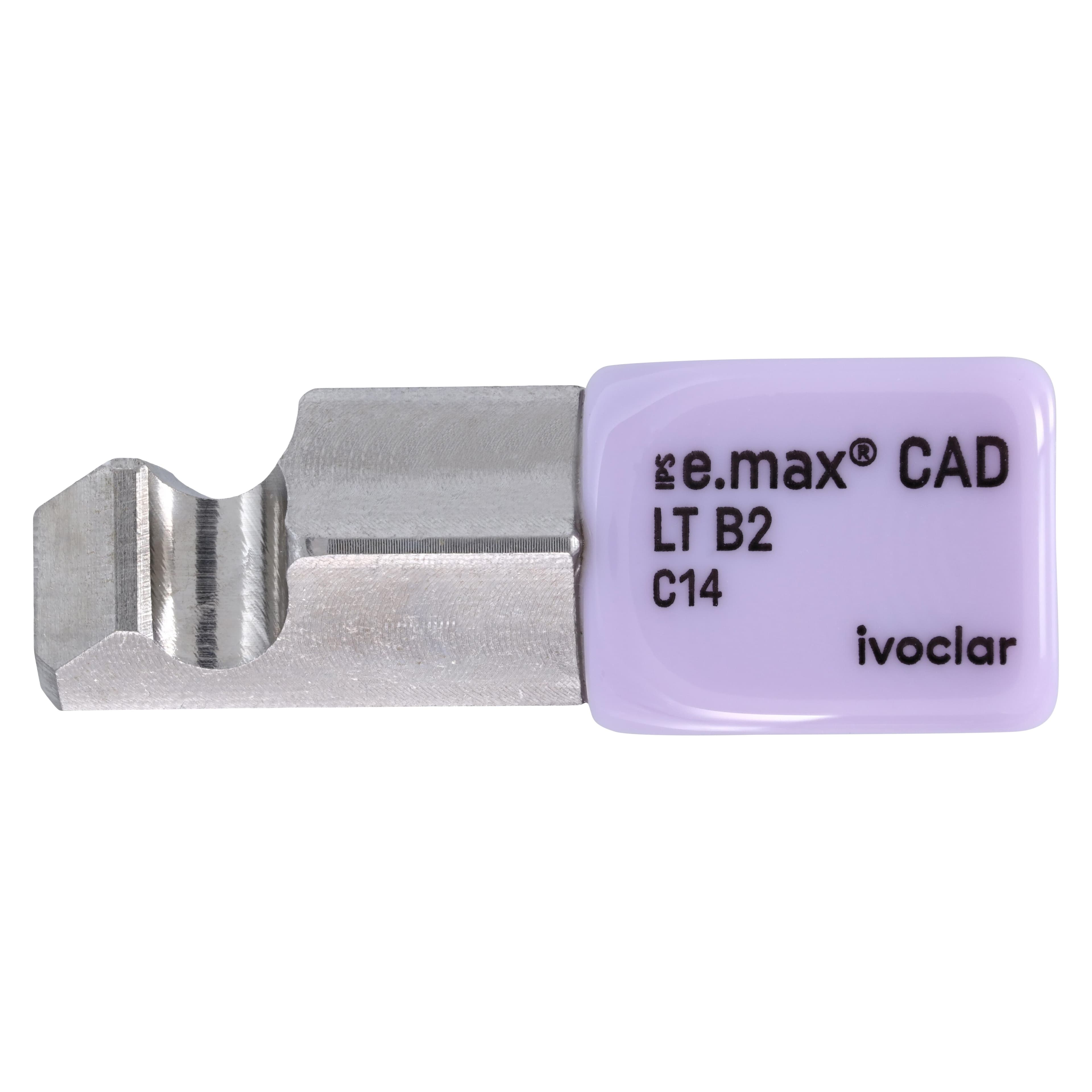 IPS e.max CAD PlanMill Blocks, Low Translucency (LT), Shade B2, Size C14, 5/Box thumbnail 2