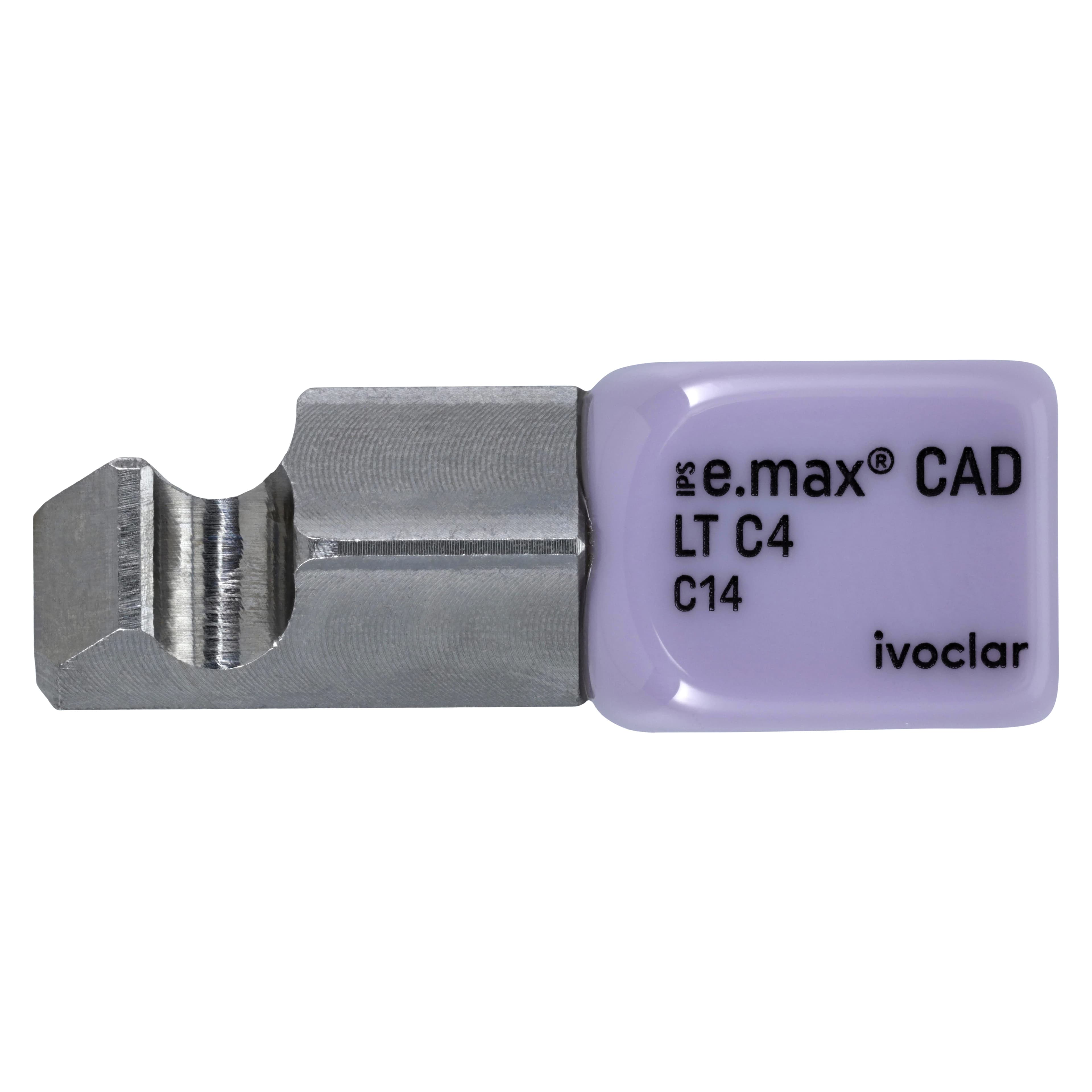 IPS e.max CAD PlanMill Milling Blocks, Low Translucency (LT), Shade C4, Size C14, 5/Box - IPS e.max CAD Blocks PlanMill LT C4 C14 (5) - Image 1