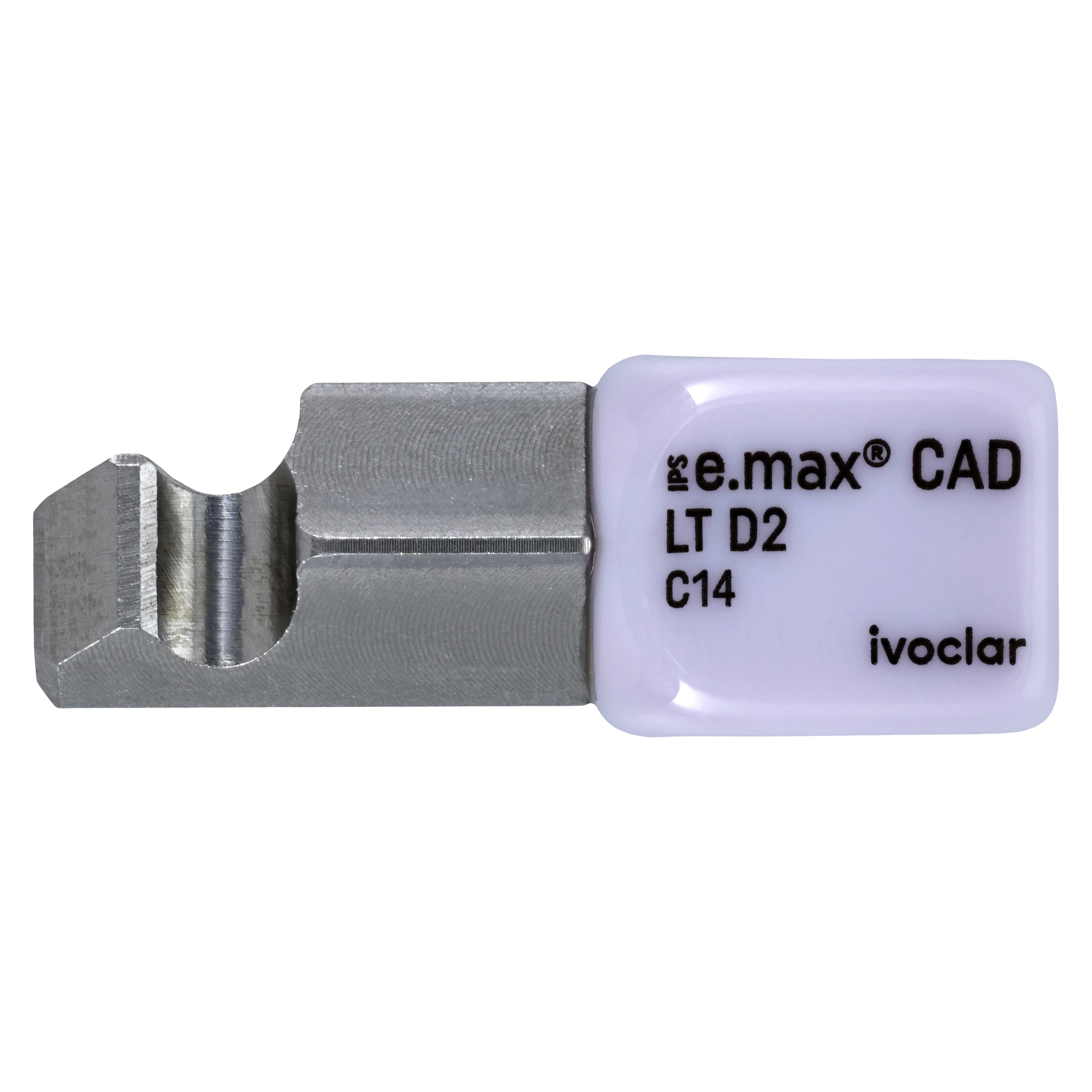 IPS e.max CAD PlanMill LT D2 C14 Milling Blocks, Low Translucency, Shade D2, 5/Box thumbnail 2