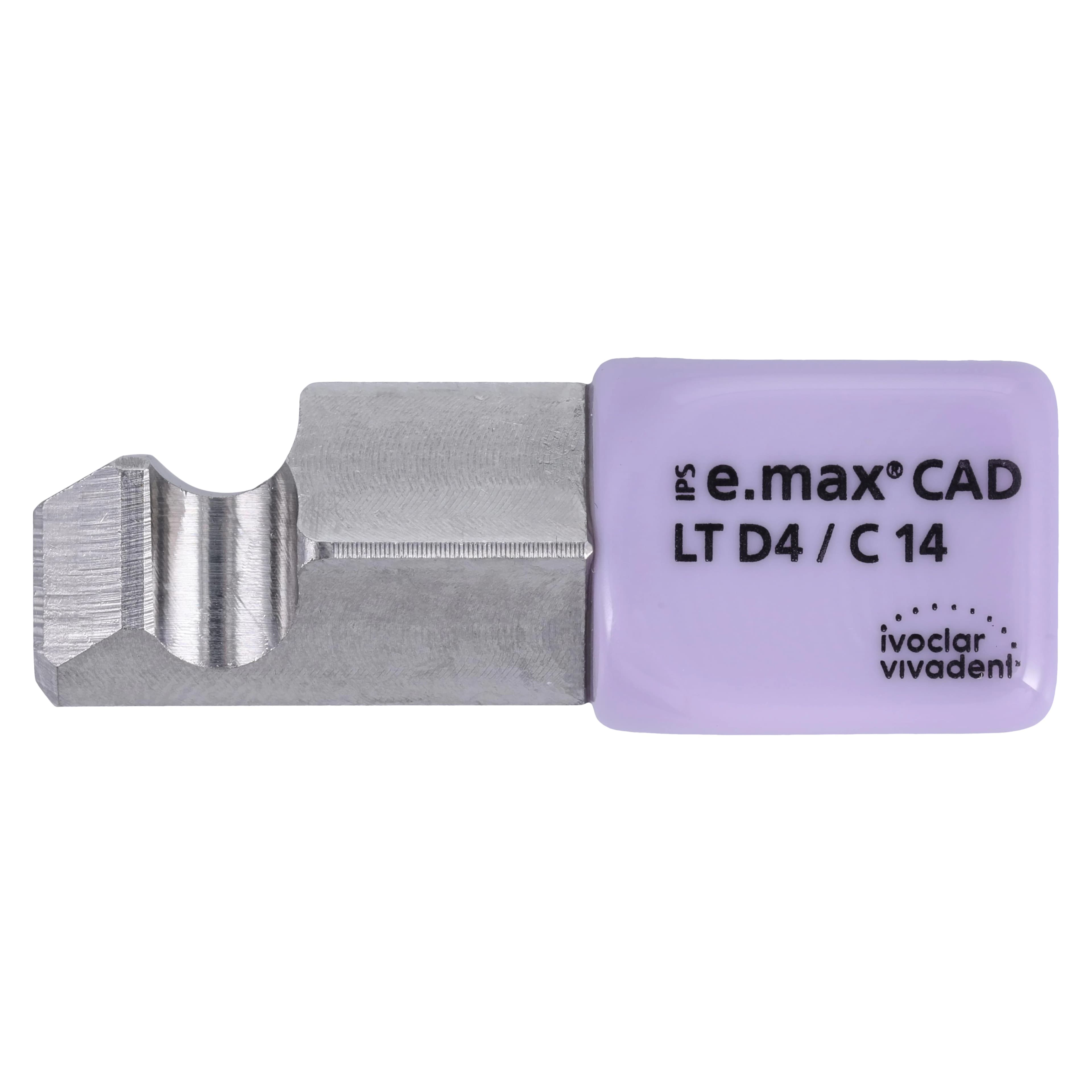 IPS e.max CAD PlanMill LT D4 C14 Milling Blocks, Low Translucency, Shade D4, 5/Box - IPS e.max CAD Blocks PlanMill LT D4 C14 (5) - Image 1