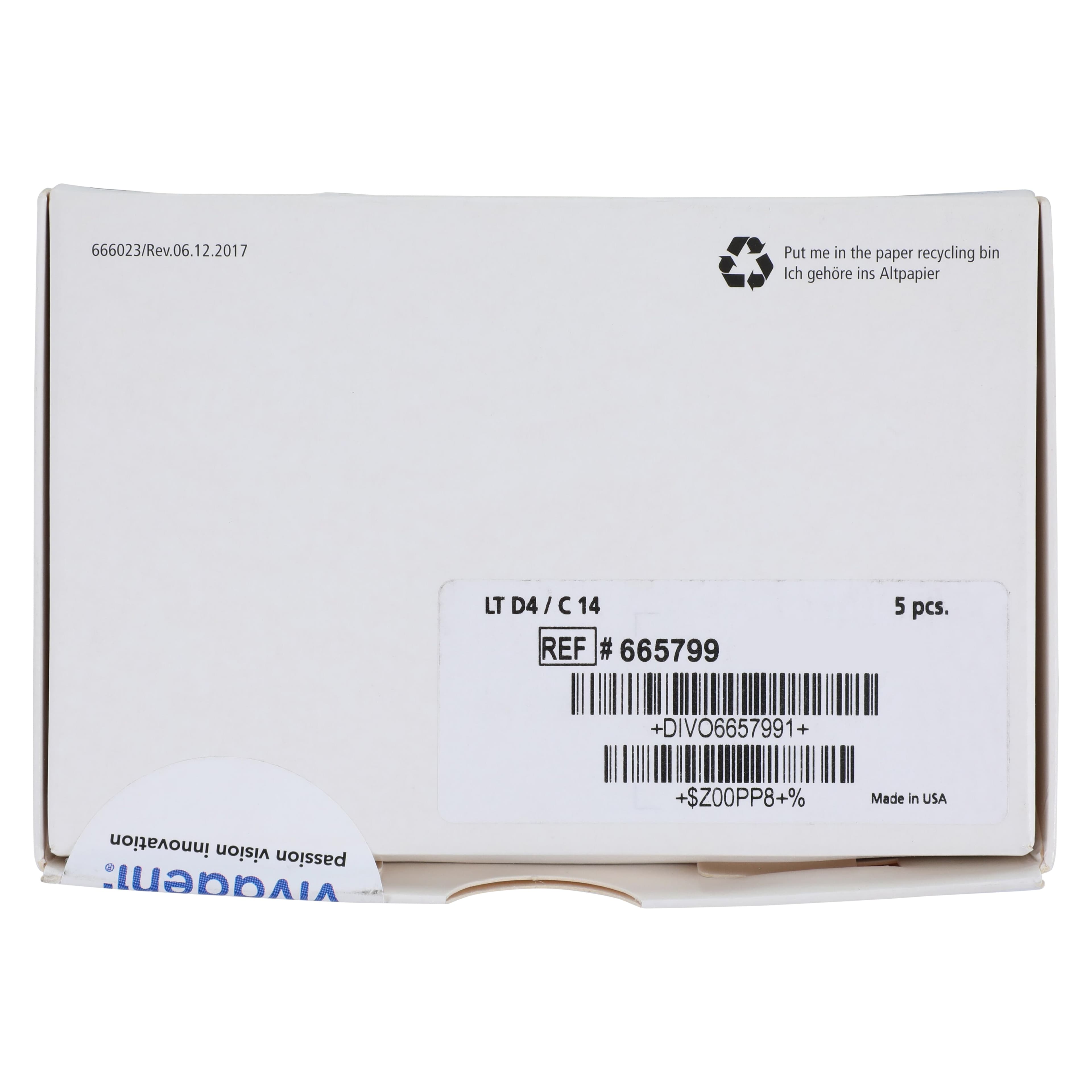 IPS e.max CAD PlanMill LT D4 C14 Milling Blocks, Low Translucency, Shade D4, 5/Box thumbnail 5