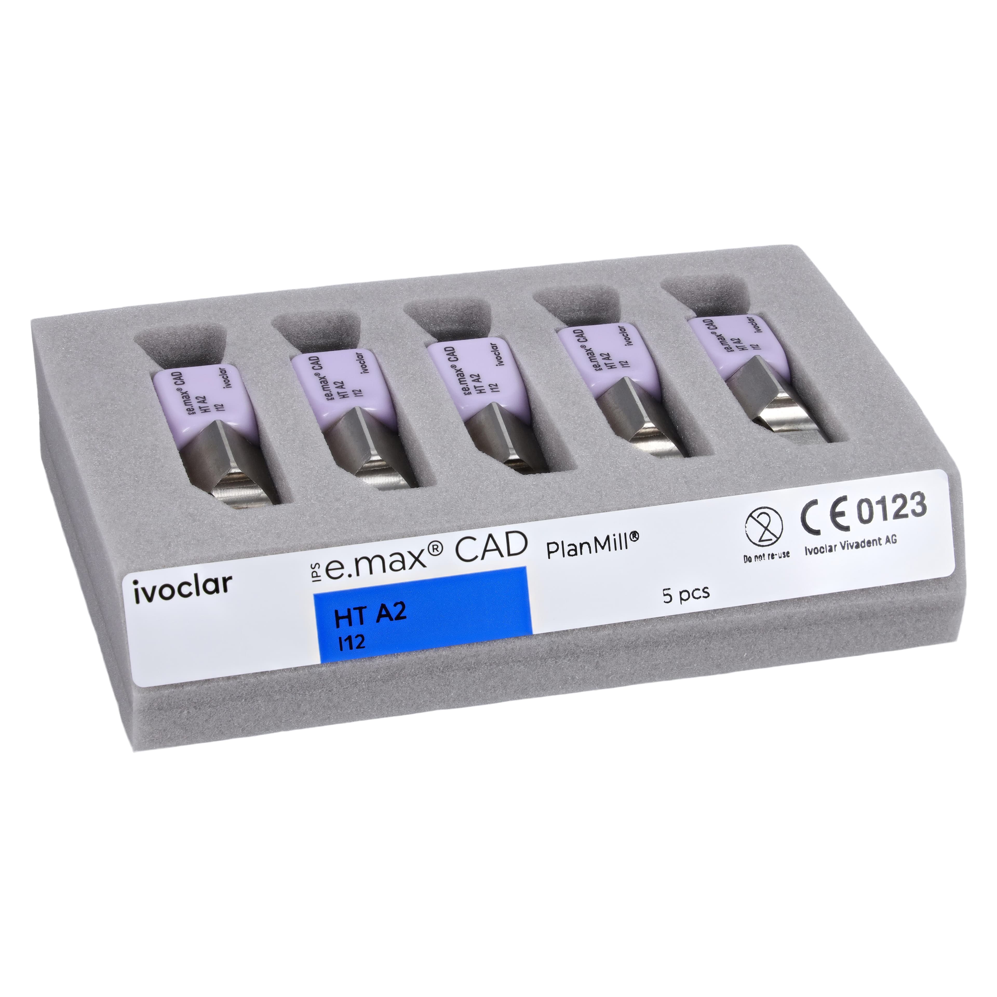 IPS e.max CAD PlanMill HT A2 I12 Milling Blocks, High Translucency, Shade A2, 5/Box thumbnail 3