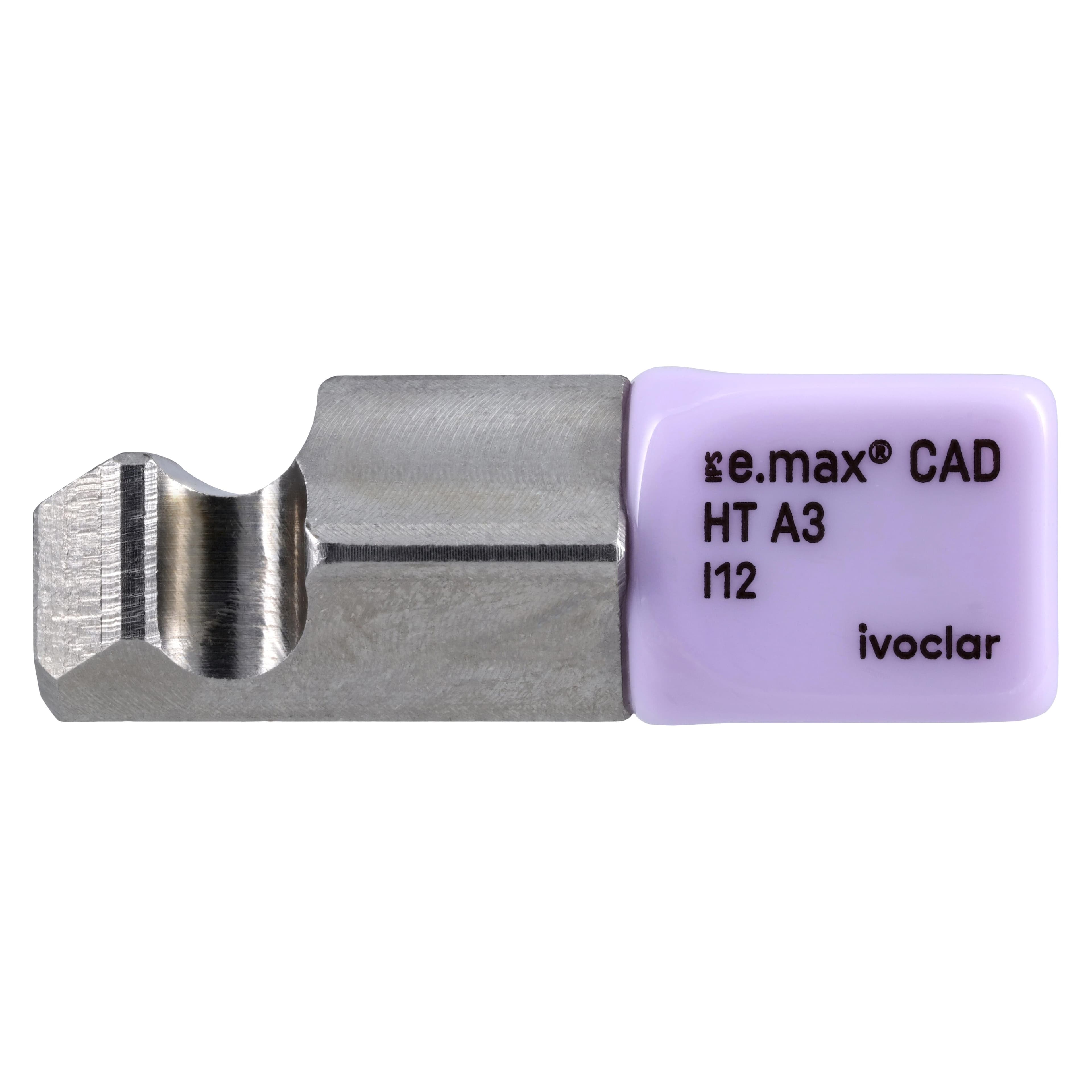 IPS e.max CAD PlanMill HT I12 A3 Lithium Disilicate Milling Blocks, High Translucency, Shade A3, 5/Box thumbnail 2