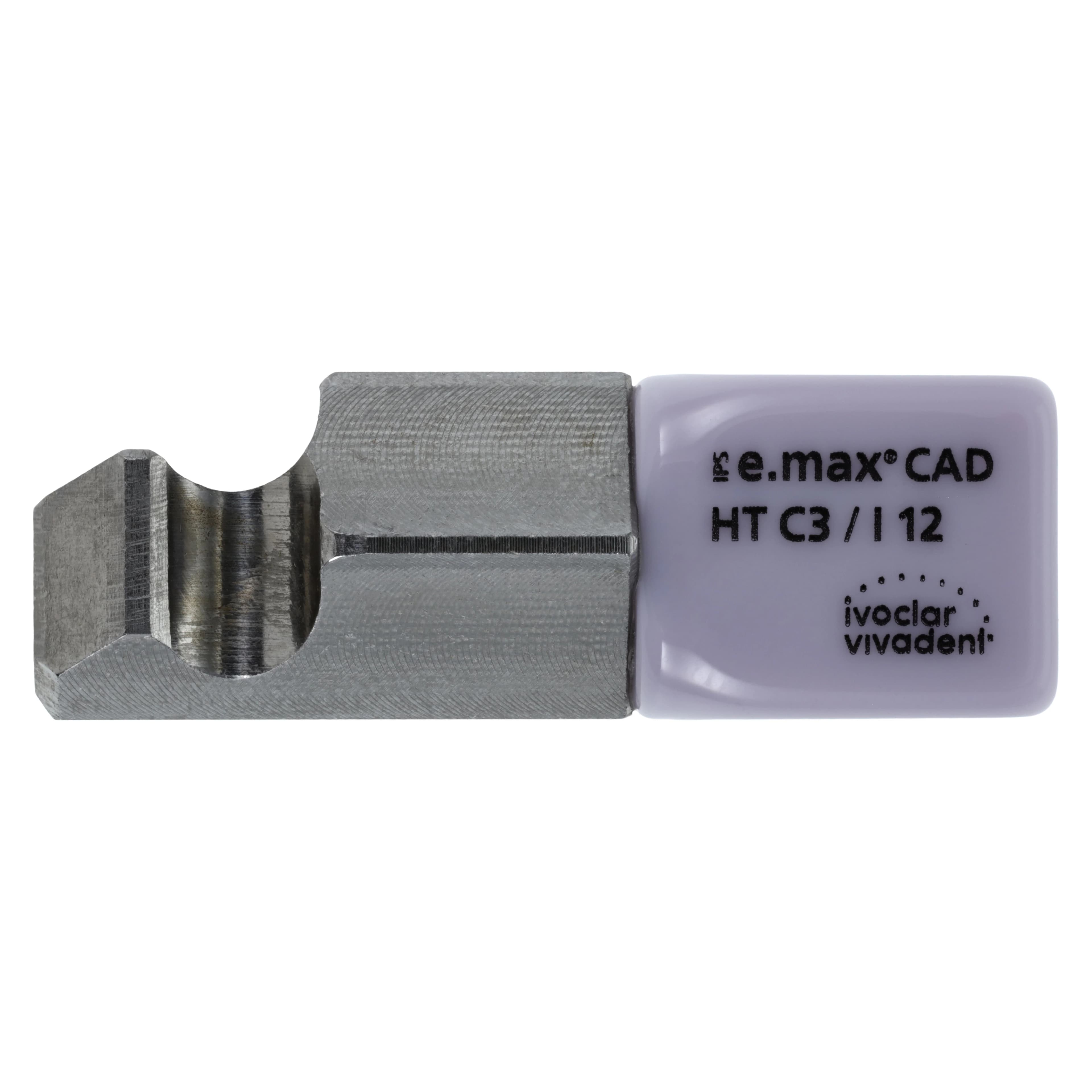 IPS e.max CAD PlanMill Blocks, High Translucency, Shade C3, Size I12, Pack of 5 - IPS e.max CAD Blocks PlanMill HT C3 I12 (5) - Image 1