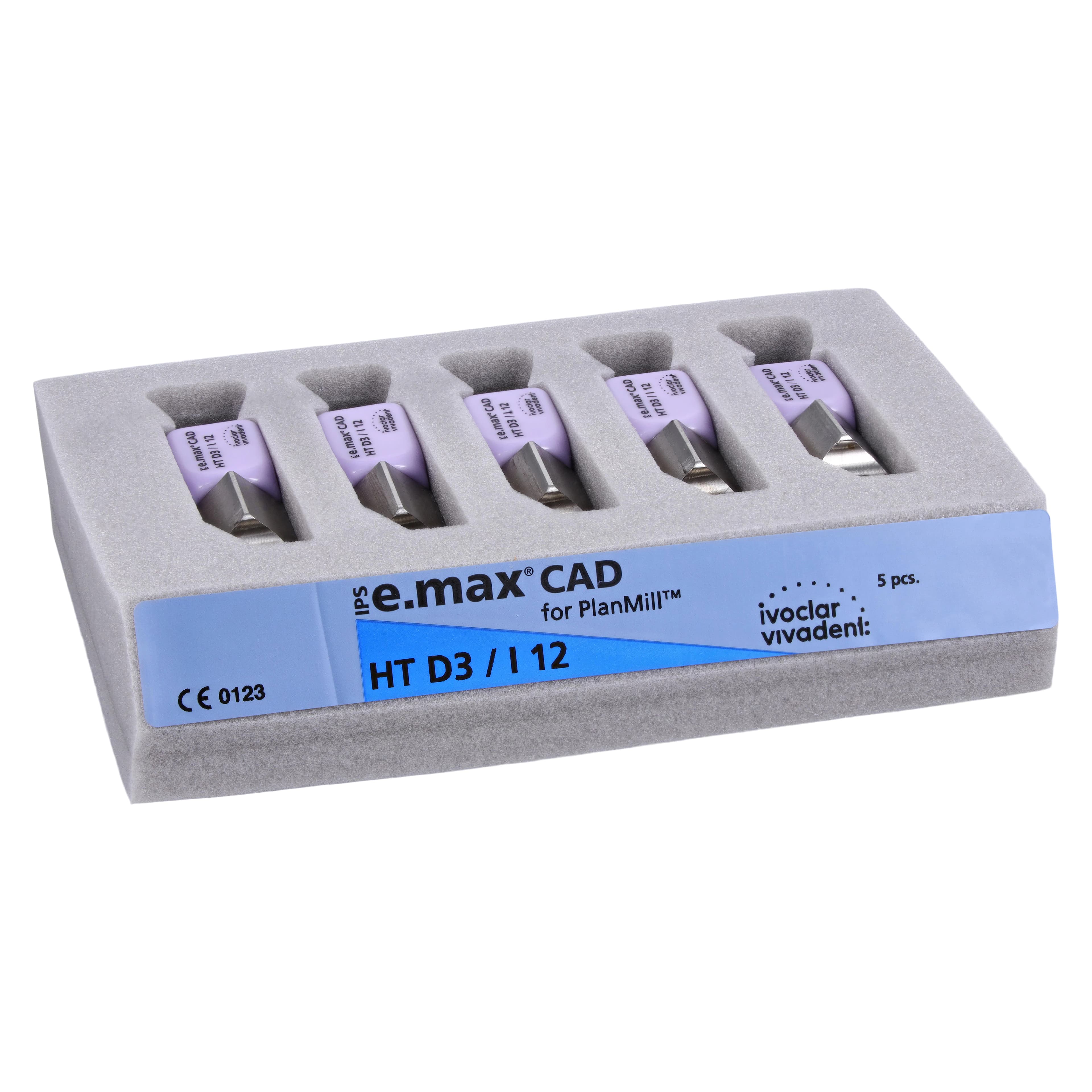 IPS e.max CAD PlanMill Blocks HT I12 D3, High Translucency, Lithium Disilicate, Pack of 5 thumbnail 3