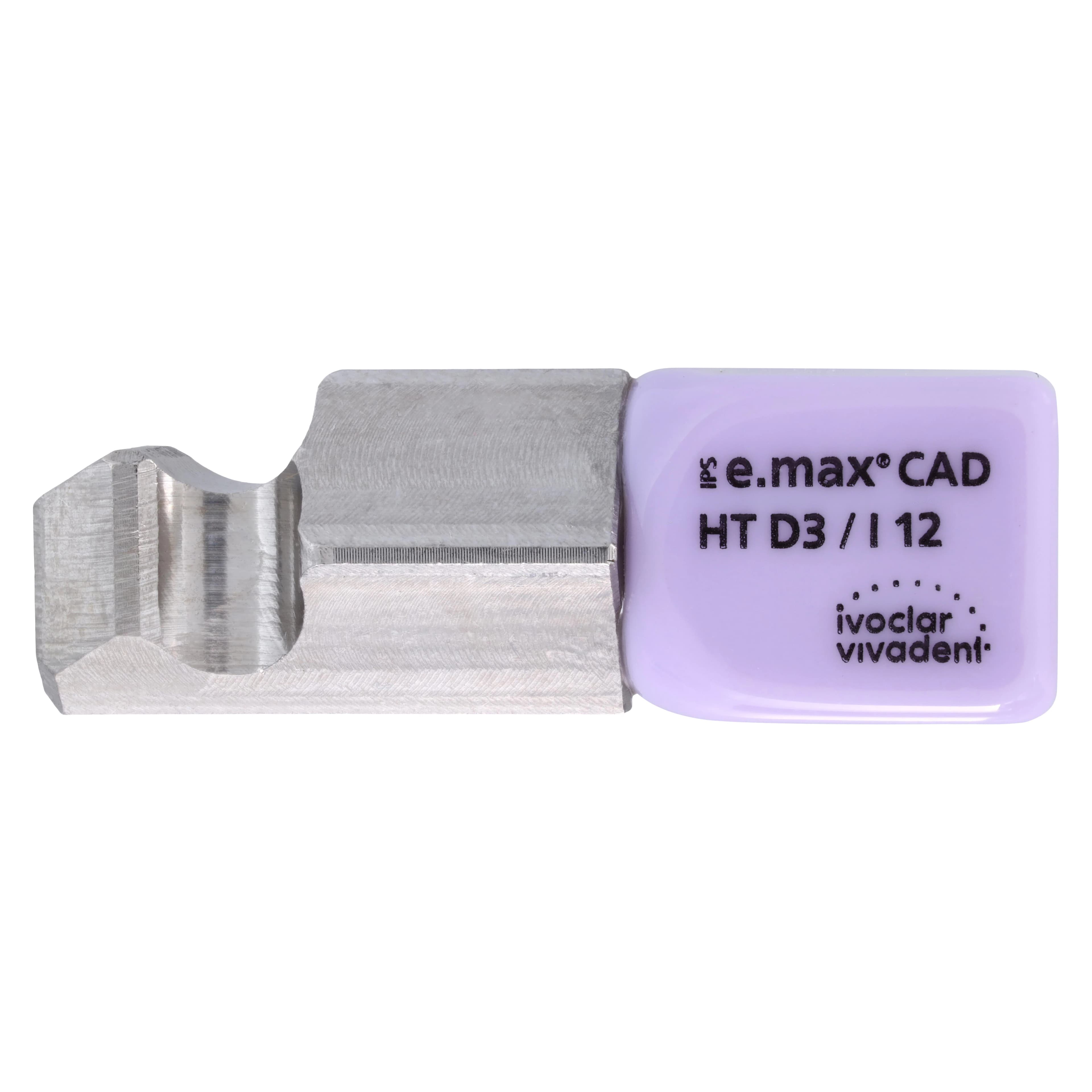 IPS e.max CAD PlanMill Blocks HT I12 D3, High Translucency, Lithium Disilicate, Pack of 5 - IPS e.max CAD Blocks PlanMill HT D3 I12 (5) - Image 1